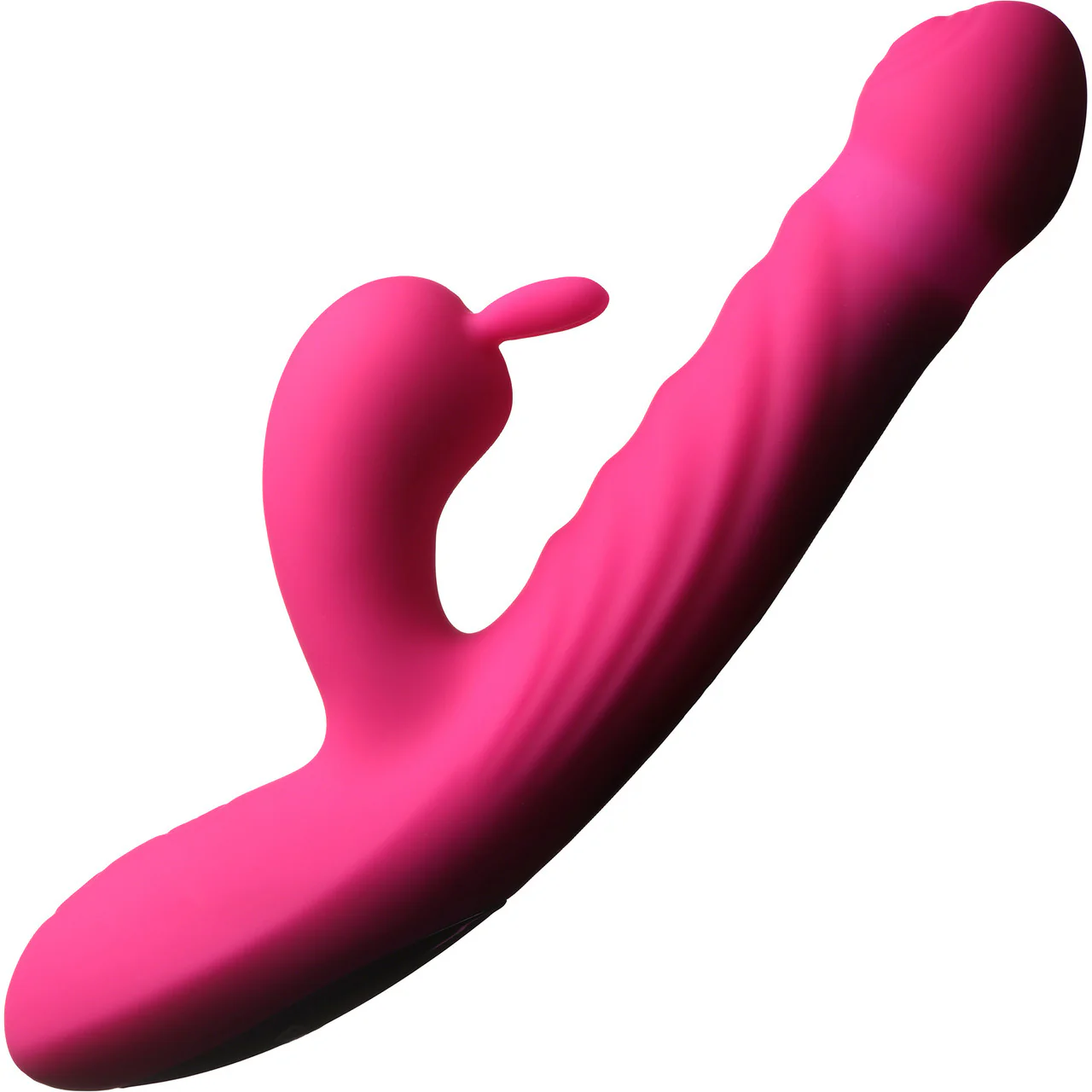 BANG! Thrusting & Vibrating Rabbit Rechargeable Silicone Dual Stimulation Vibrator - Pink - Image 5