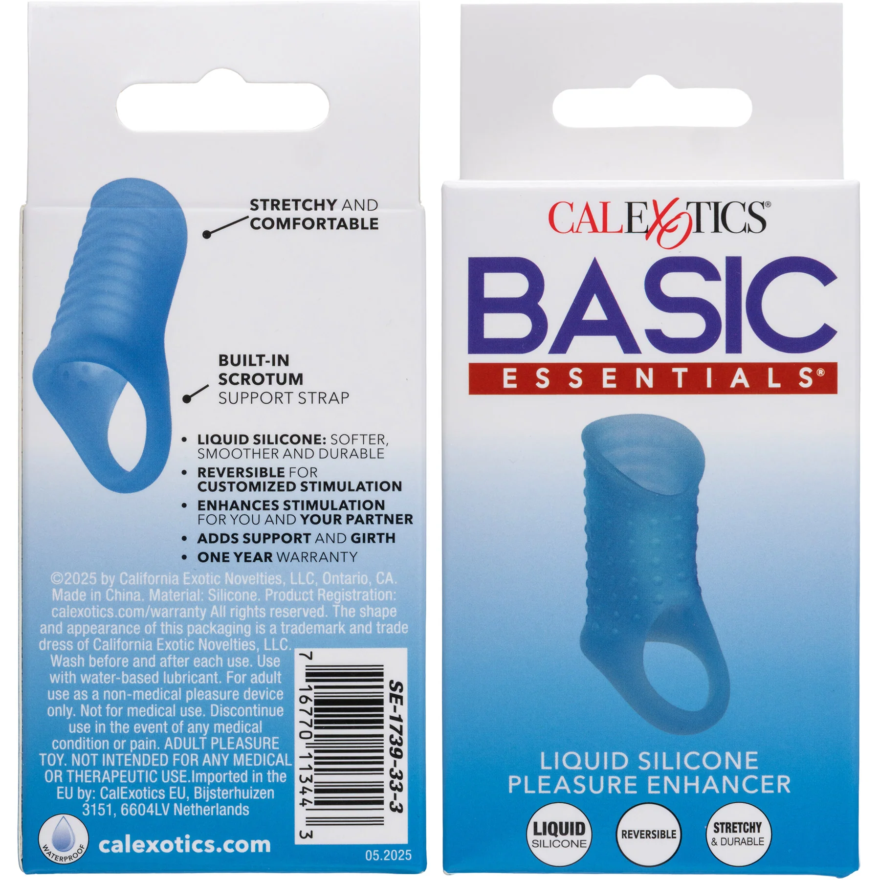 Basic Essentials® Liquid Silicone Pleasure Enhancer Penis Sleeve By CalExotics - Image 6