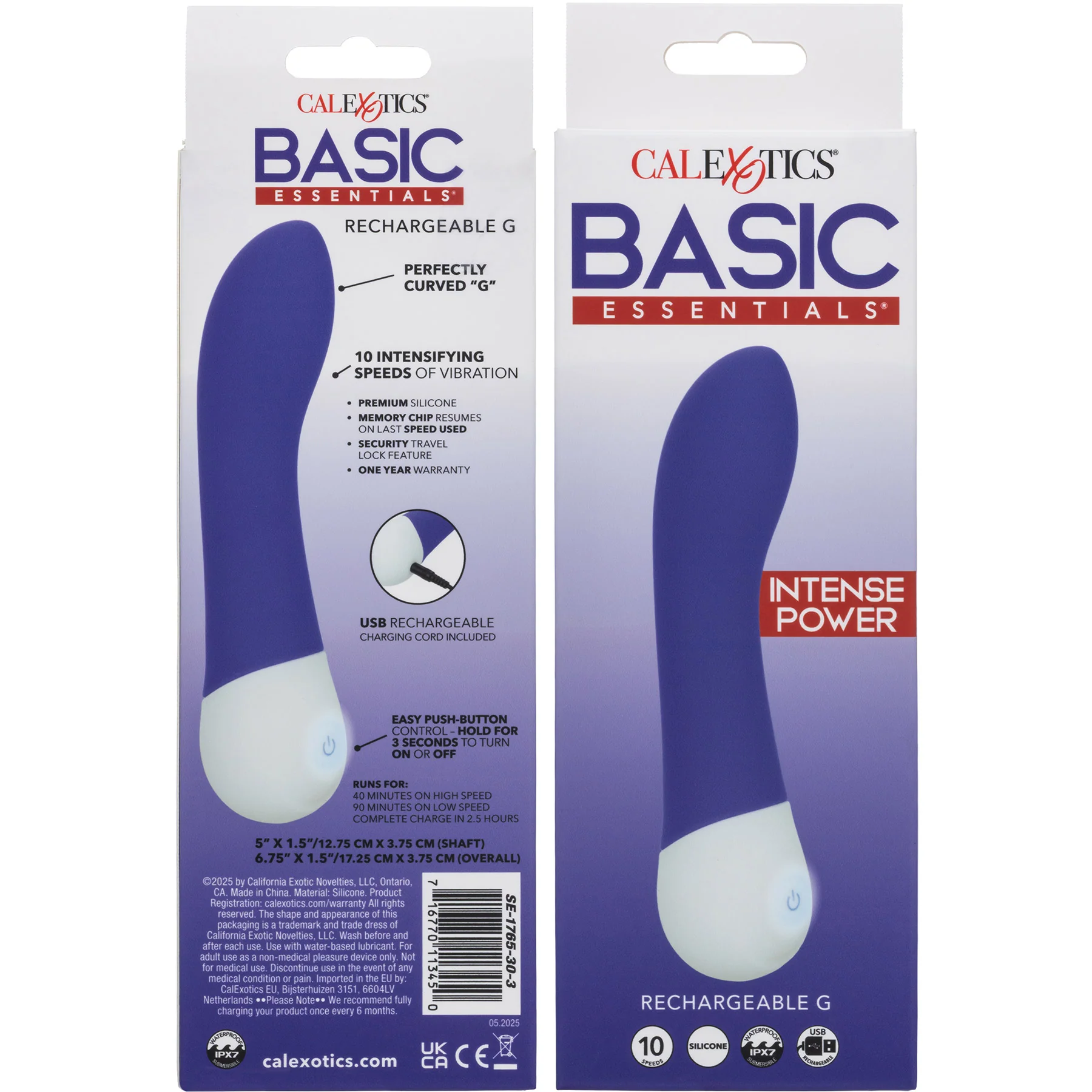 Basic Essentials® Rechargeable G Silicone G-Spot Vibrator By CalExotics - Image 8