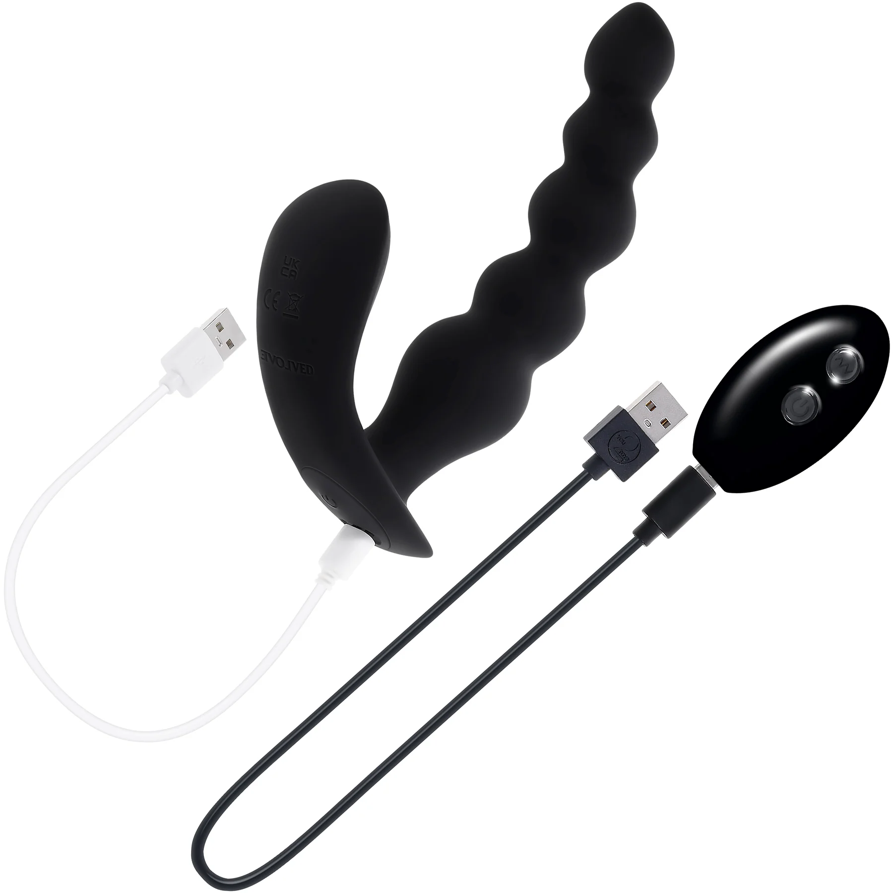 Bead Me Up Rechargeable Silicone Vibrating Anal Beads With Remote By Evolved Novelties - Image 13