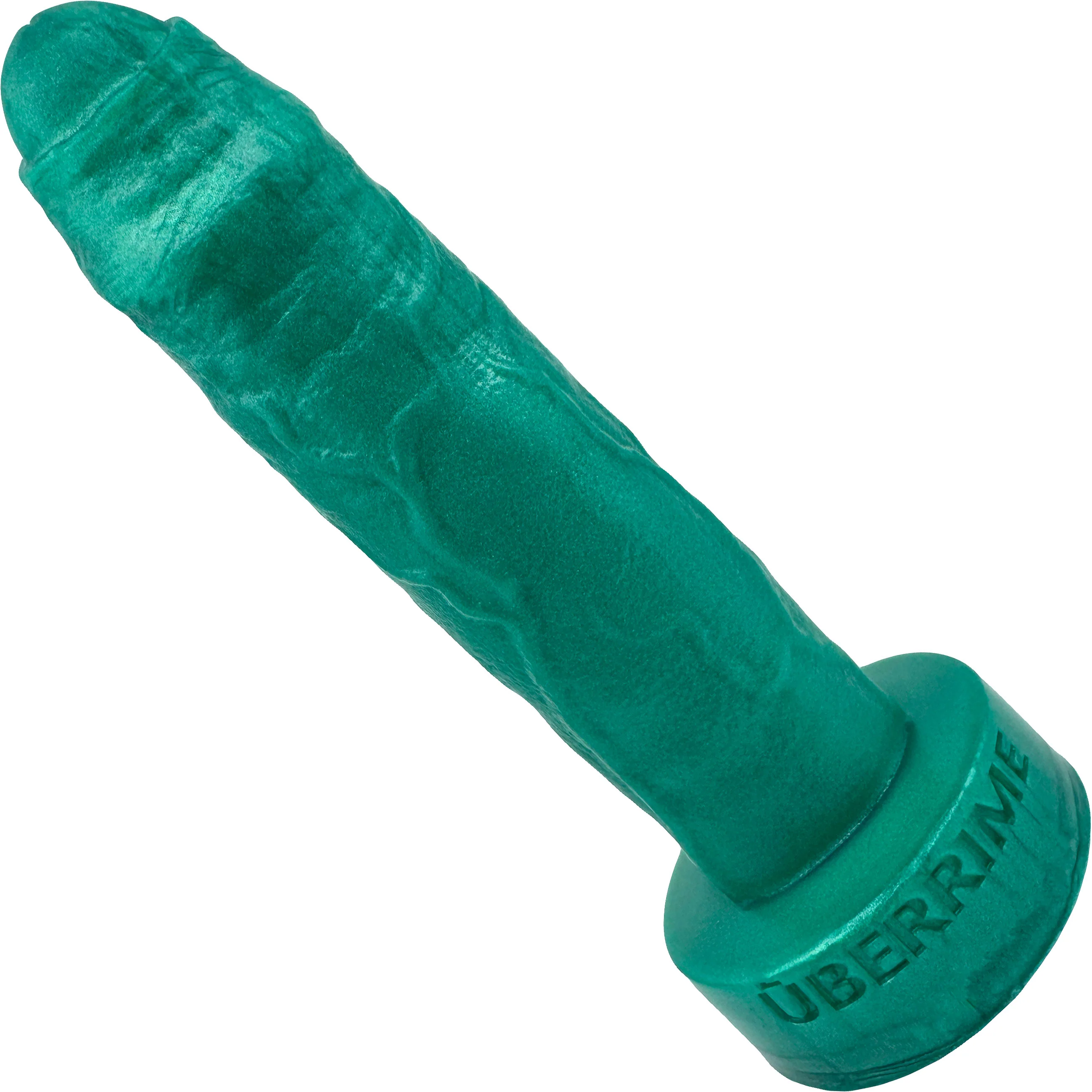 Bella Uncut Dual Density 8" Silicone Dildo By Uberrime - Sea Foam - Image 2