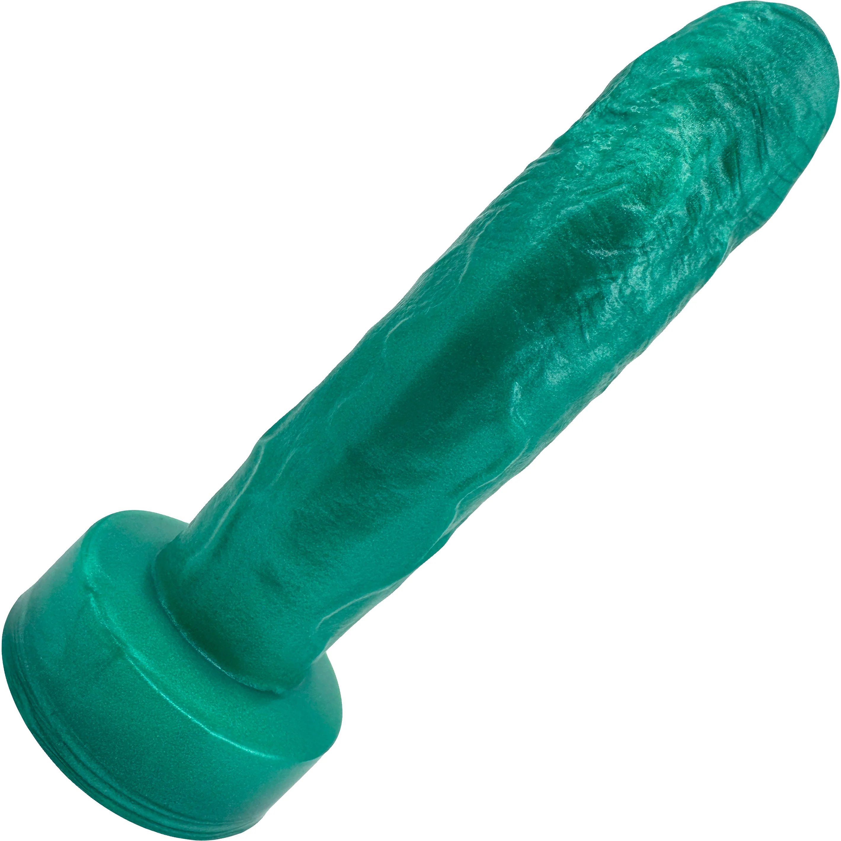 Bella Uncut Dual Density 8" Silicone Dildo By Uberrime - Sea Foam - Image 3