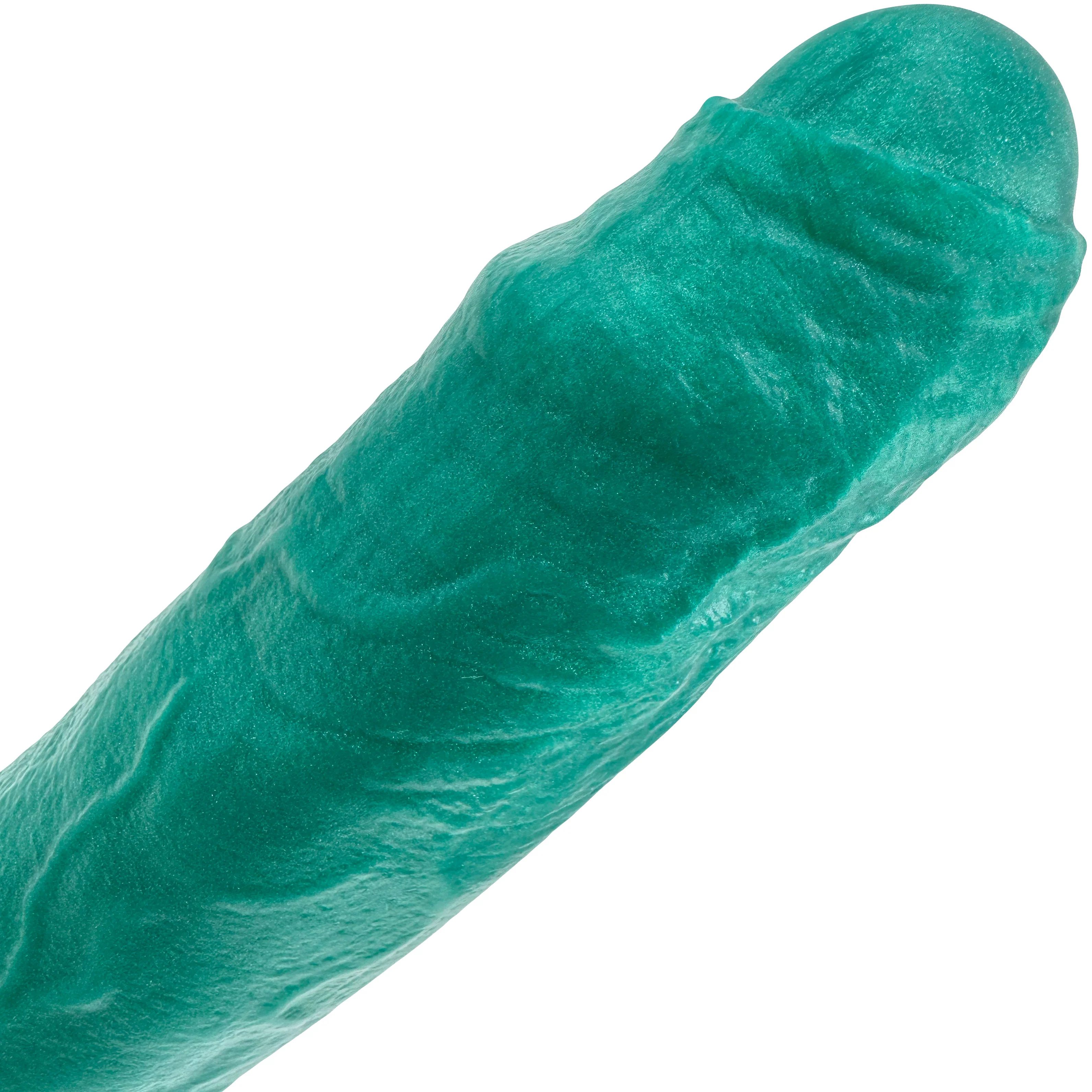 Bella Uncut Dual Density 8" Silicone Dildo By Uberrime - Sea Foam - Image 5