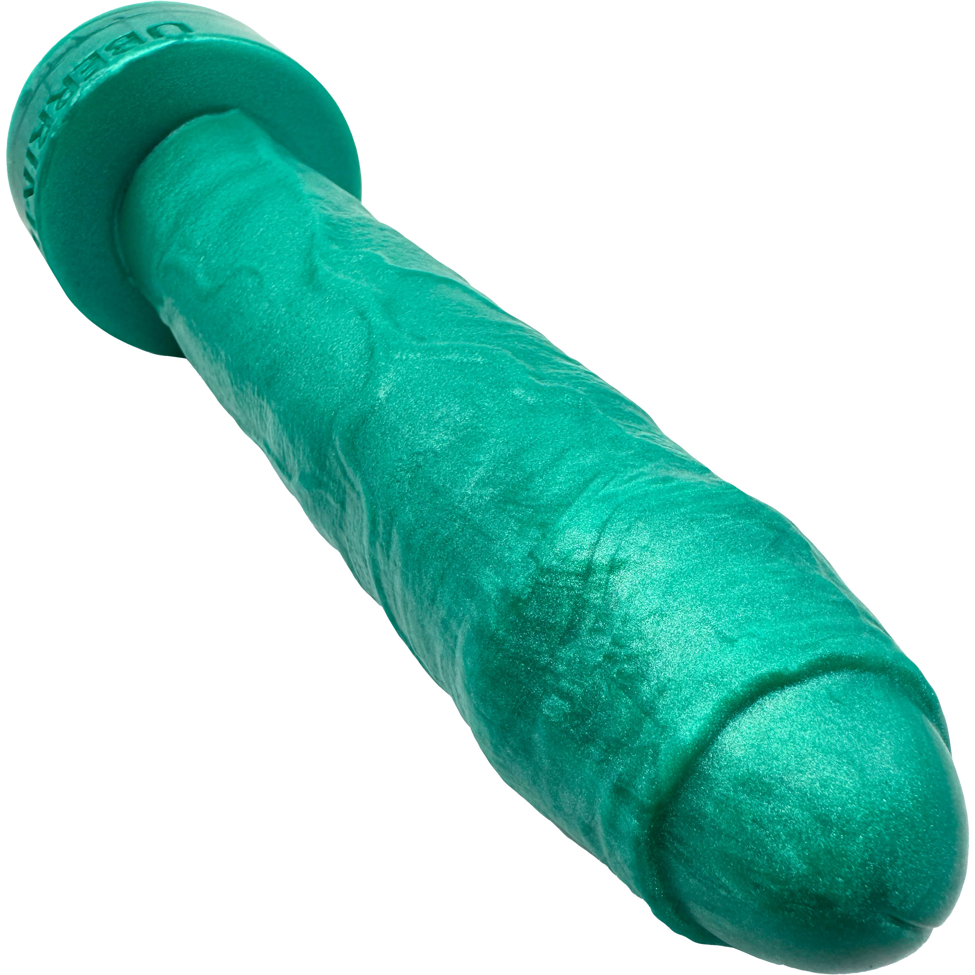 Bella Uncut Dual Density 8" Silicone Dildo By Uberrime - Sea Foam - Image 6