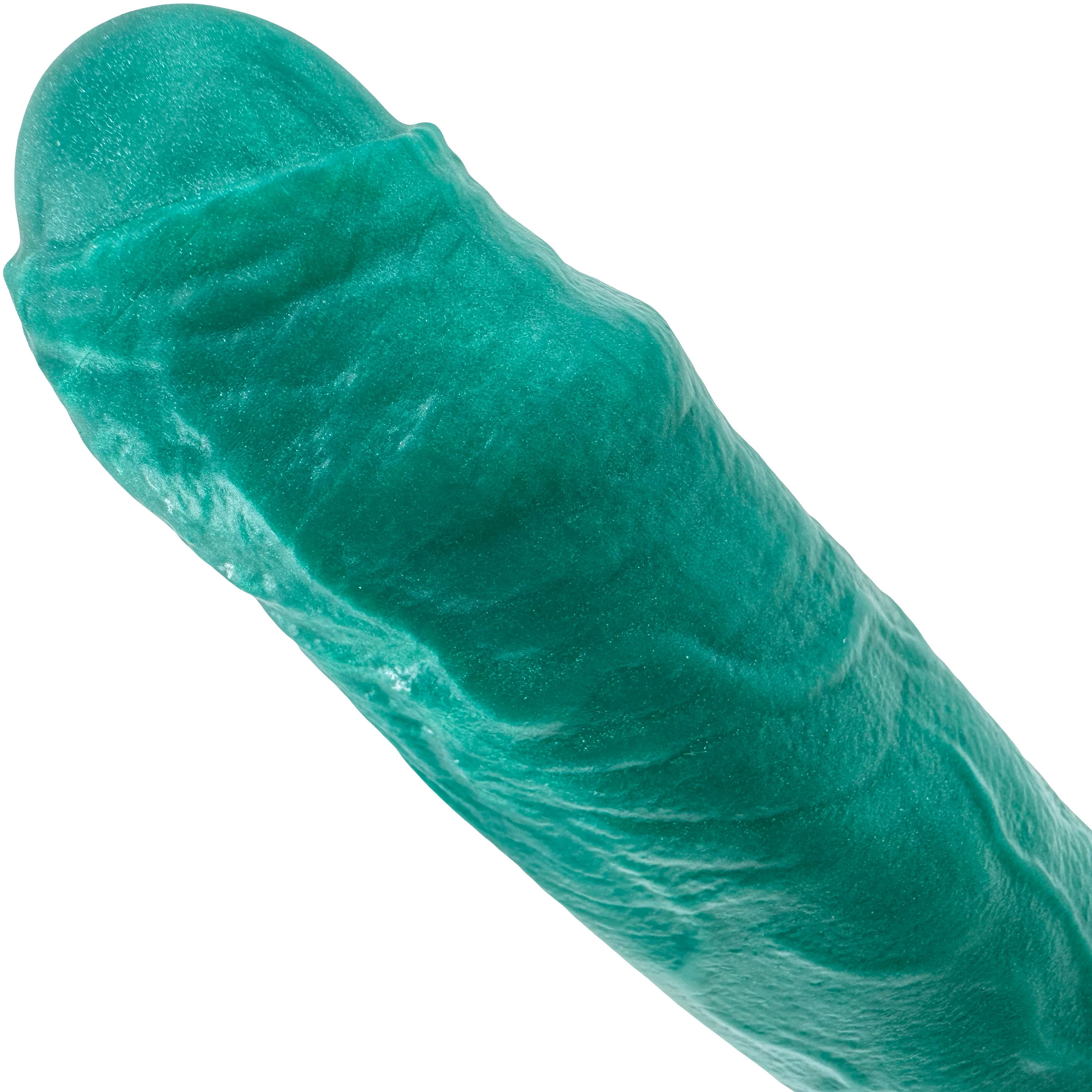 Bella Uncut Dual Density 8" Silicone Dildo By Uberrime - Sea Foam - Image 8