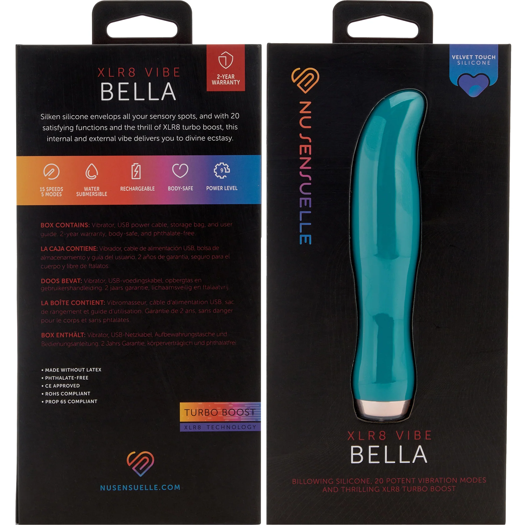 Bella XLR8 Rechargeable Silicone G-Spot Vibrator With Turbo Boost By Nu Sensuelle - Image 10