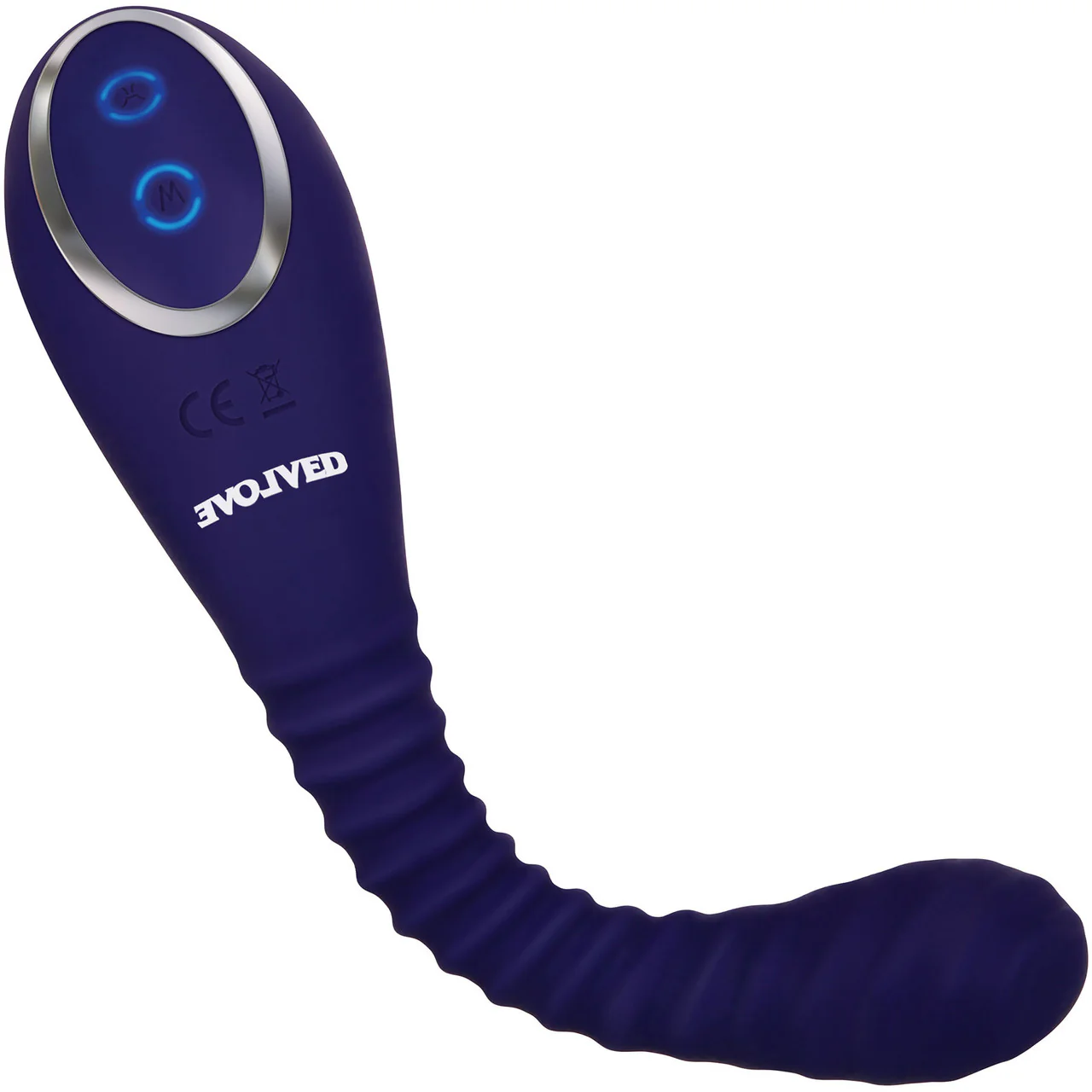 Bendable Sucker Silicone Rechargeable Dual Stim Clitoral Sucker & Insertable Textured Vibrator By Evolved Novelties - Image 3