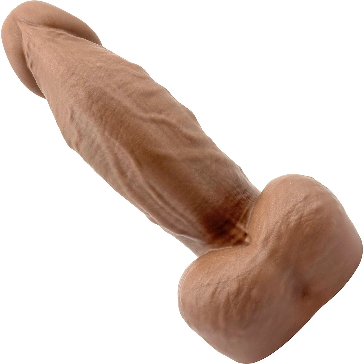 BIG Daddy Dallas Large 8" Platinum Silicone Realistic Dildo By Dee's Big Daddies - Caramel - Image 4