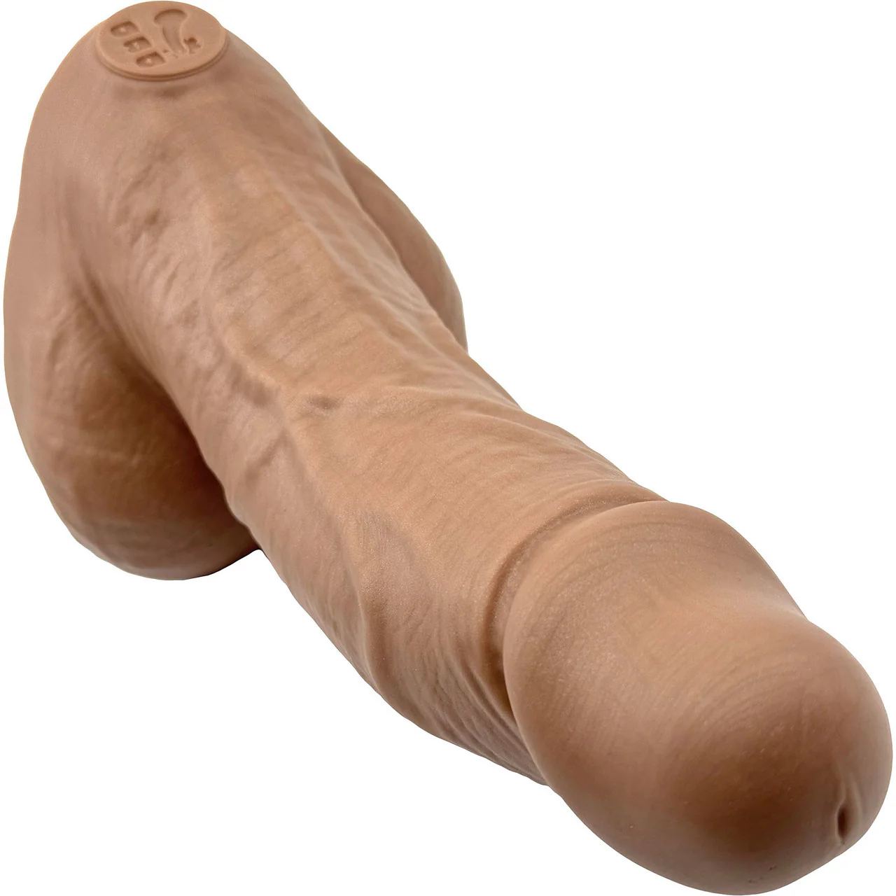 BIG Daddy Dallas Large 8" Platinum Silicone Realistic Dildo By Dee's Big Daddies - Caramel - Image 5