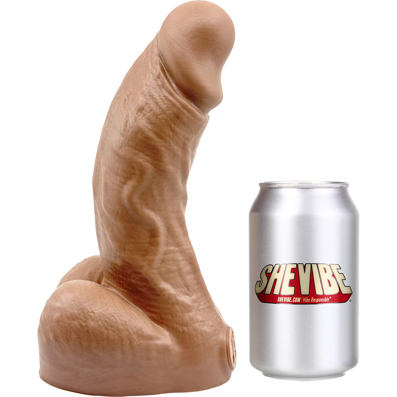 BIG Daddy Dallas XL 9" Platinum Silicone Realistic Dildo By Dee's Big Daddies - Caramel - Image 10