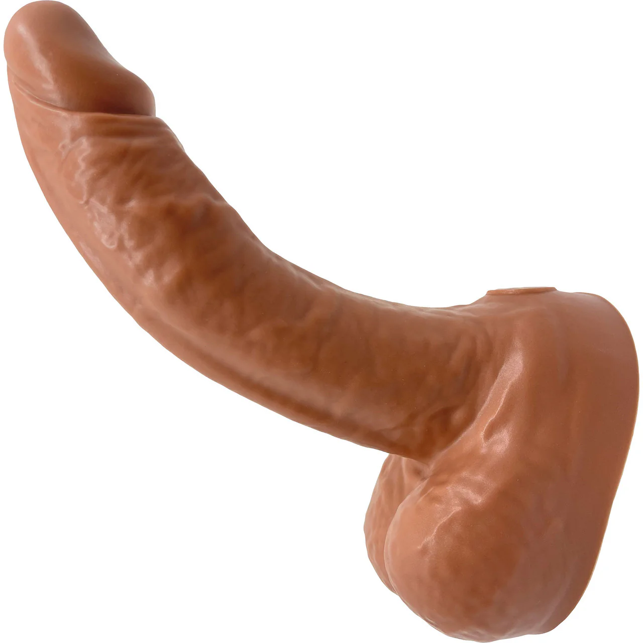 BIG Daddy Dante XL 9.5" Platinum Silicone Realistic Dildo With Balls By Dee's Big Daddies - Caramel - Image 2