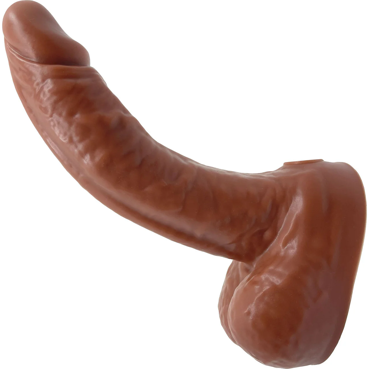BIG Daddy Dante XL 9.5" Platinum Silicone Realistic Dildo With Balls By Dee's Big Daddies - Chocolate - Image 2