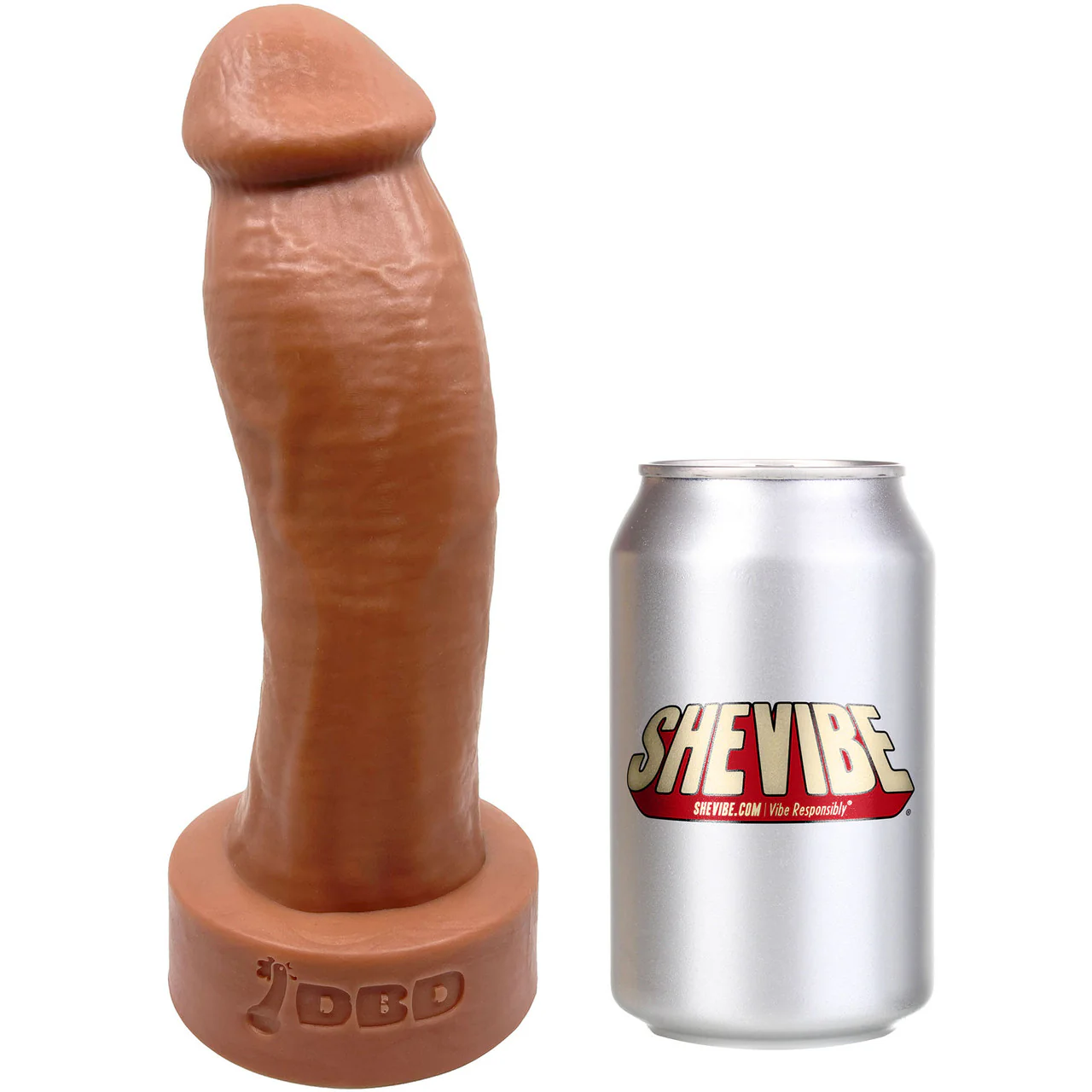BIG Daddy Duncan XL 9" Platinum Silicone Realistic Dildo By Dee's Big Daddies - Caramel - Image 7