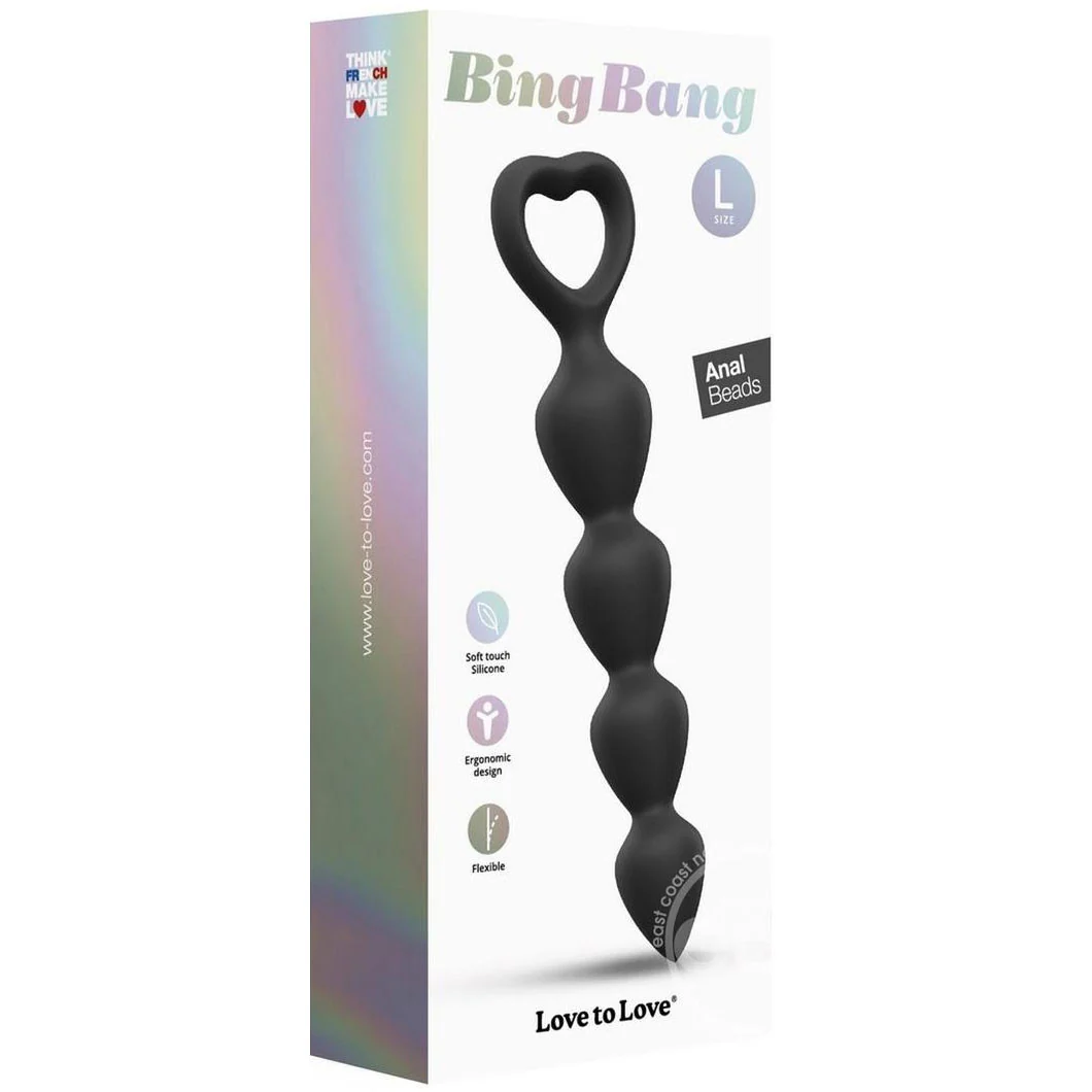 Bing Bang Silicone Anal Beads By Love To Love - Large, Black Onyx - Image 5