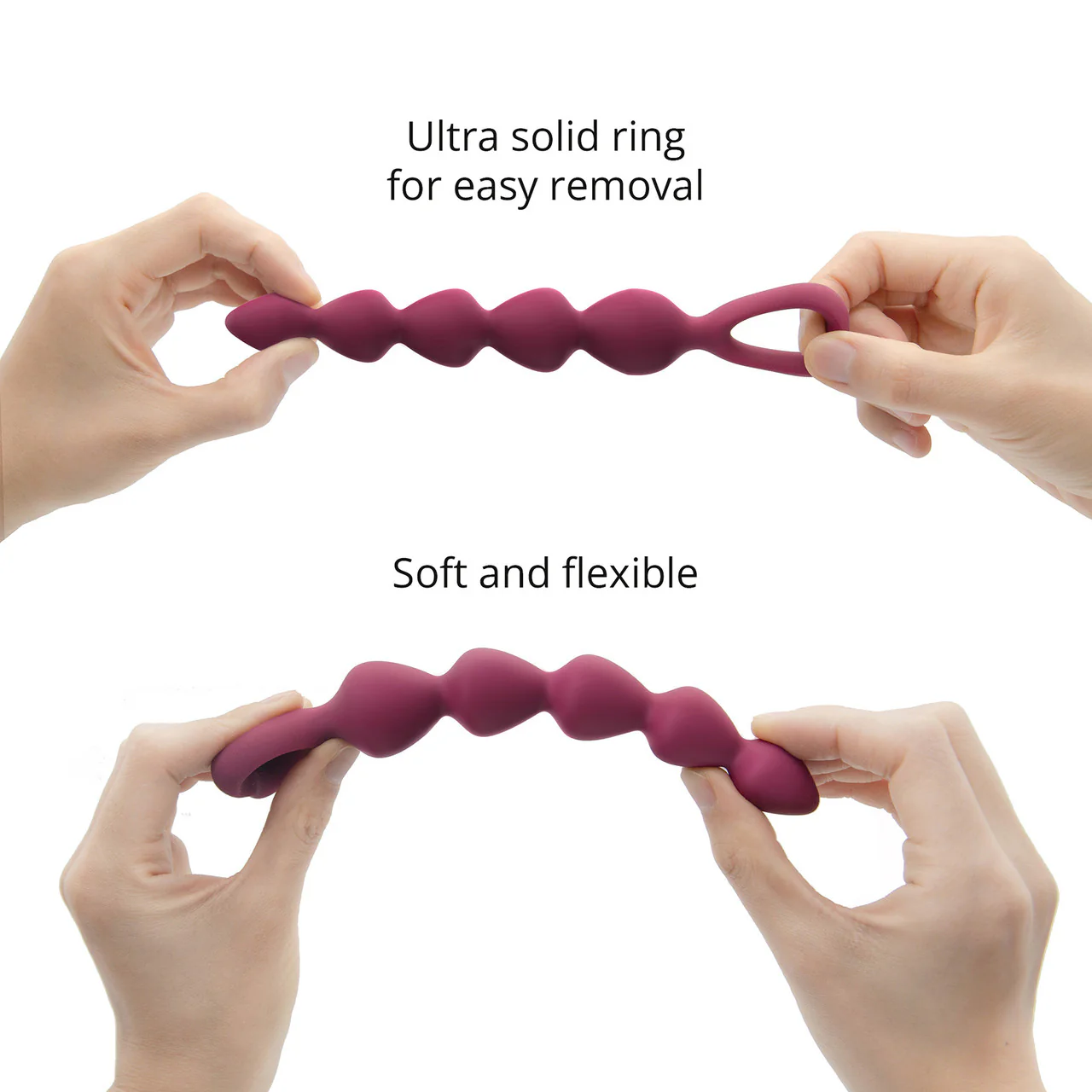 Bing Bang Silicone Anal Beads By Love To Love - Medium, Plum Star - Image 3