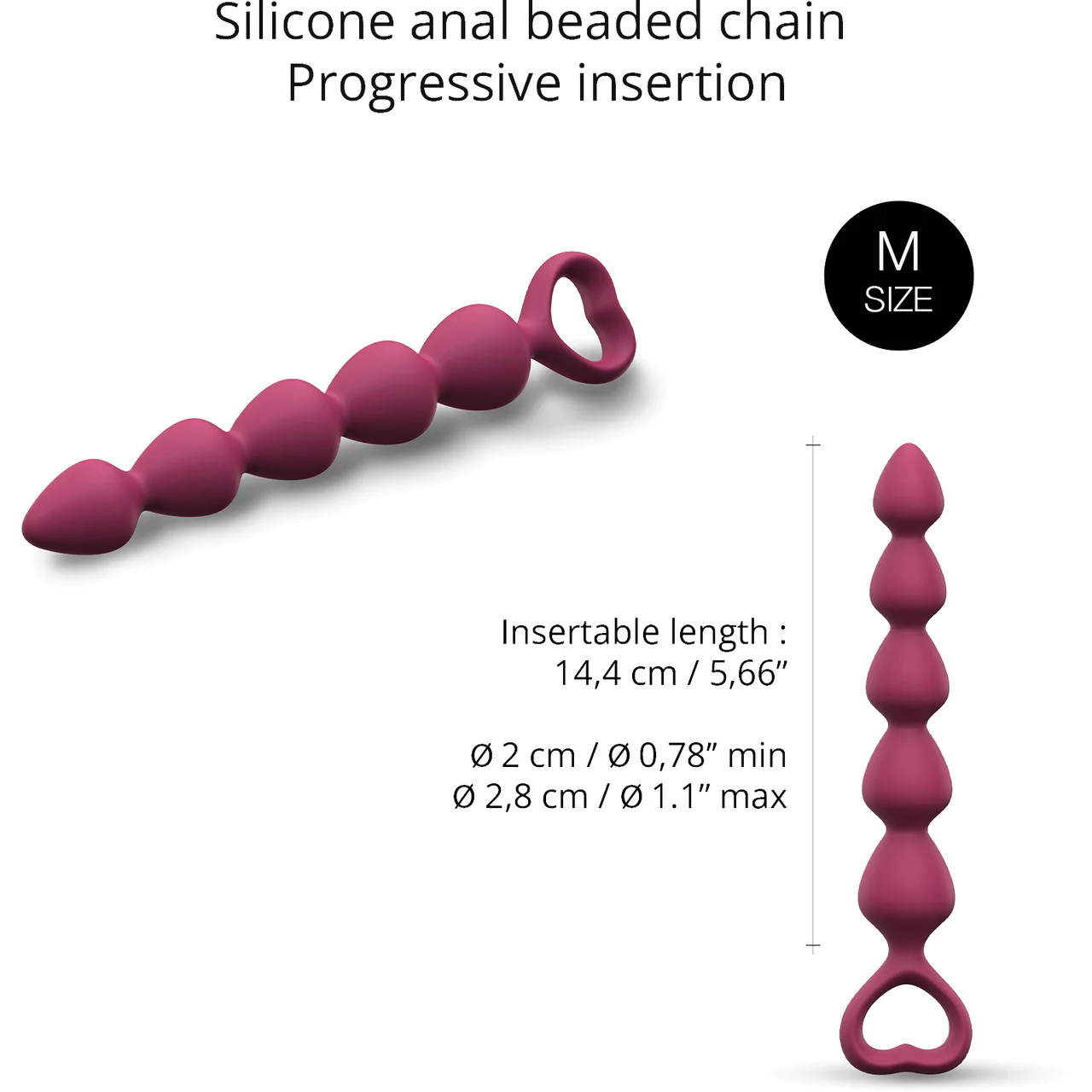 Bing Bang Silicone Anal Beads By Love To Love - Medium, Plum Star - Image 4
