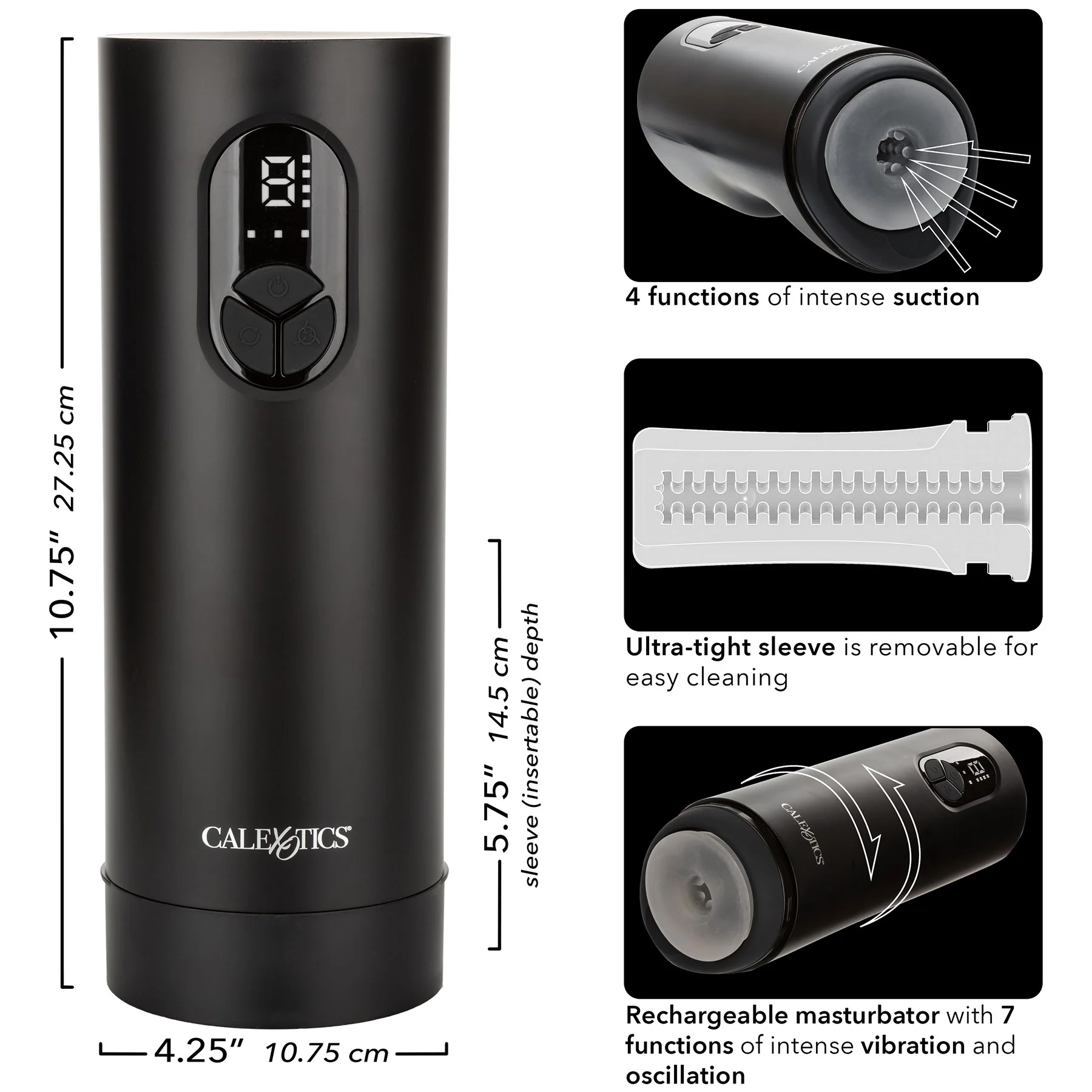 Bionic™ Sucking and Vibrating Penis Masturbator By CalExotics - Image 9