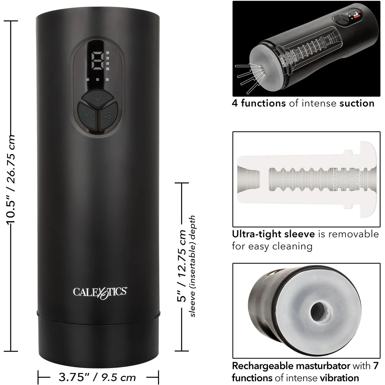 Bionic Sucking And Vibrating Rechargeable Penis Masturbator By CalExotics - Image 16
