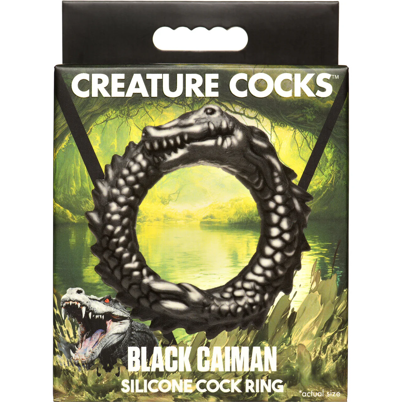 Black Caiman Silicone Cock Ring By Creature Cocks - Image 14