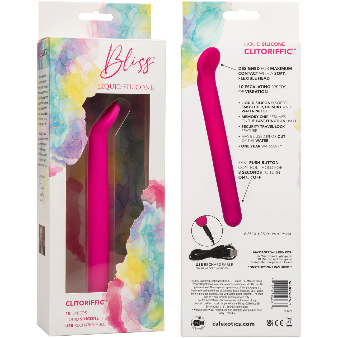 Bliss Liquid Silicone Clitoriffic Rechargeable Waterproof Vibrator - Pink - Image 11