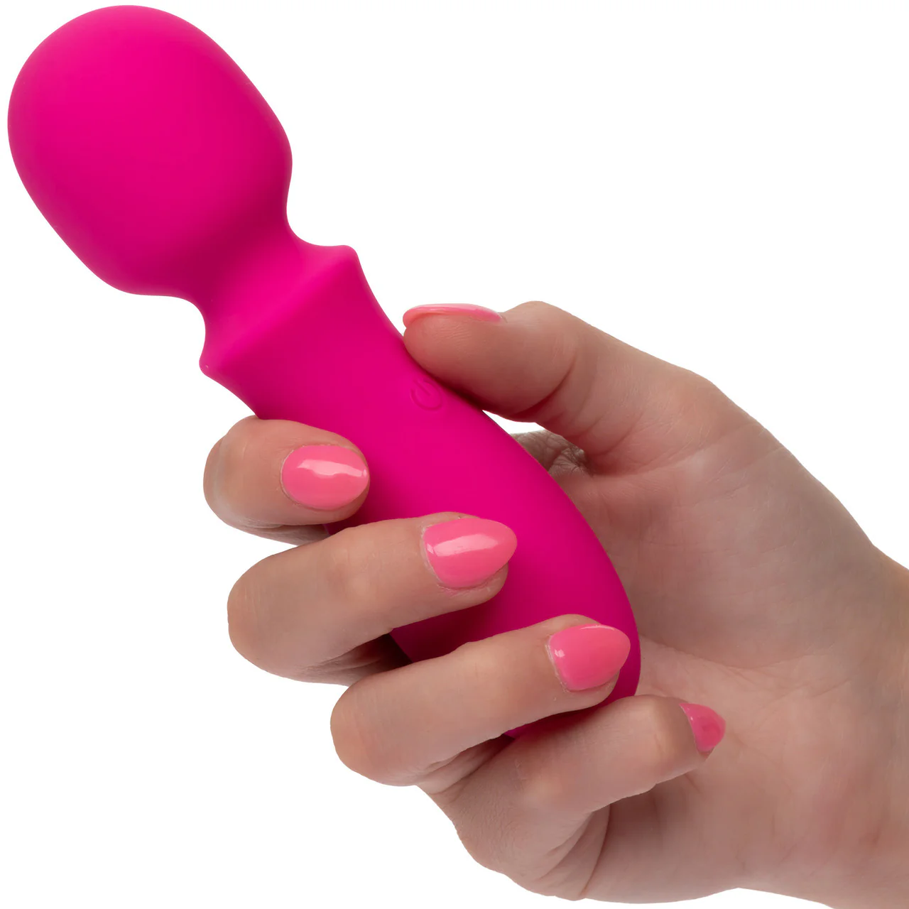 Bliss Liquid Silicone Mini Wand Rechargeable Waterproof Vibrator - Pink - Image 2