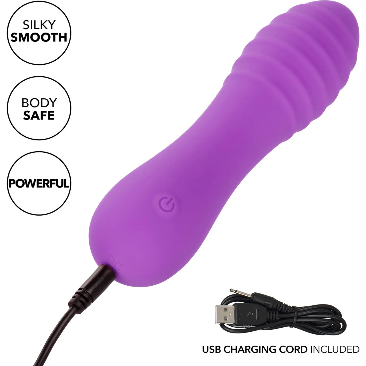 Bliss Liquid Silicone Ripple Rechargeable Waterproof Clitoral Vibrator - Purple - Image 8