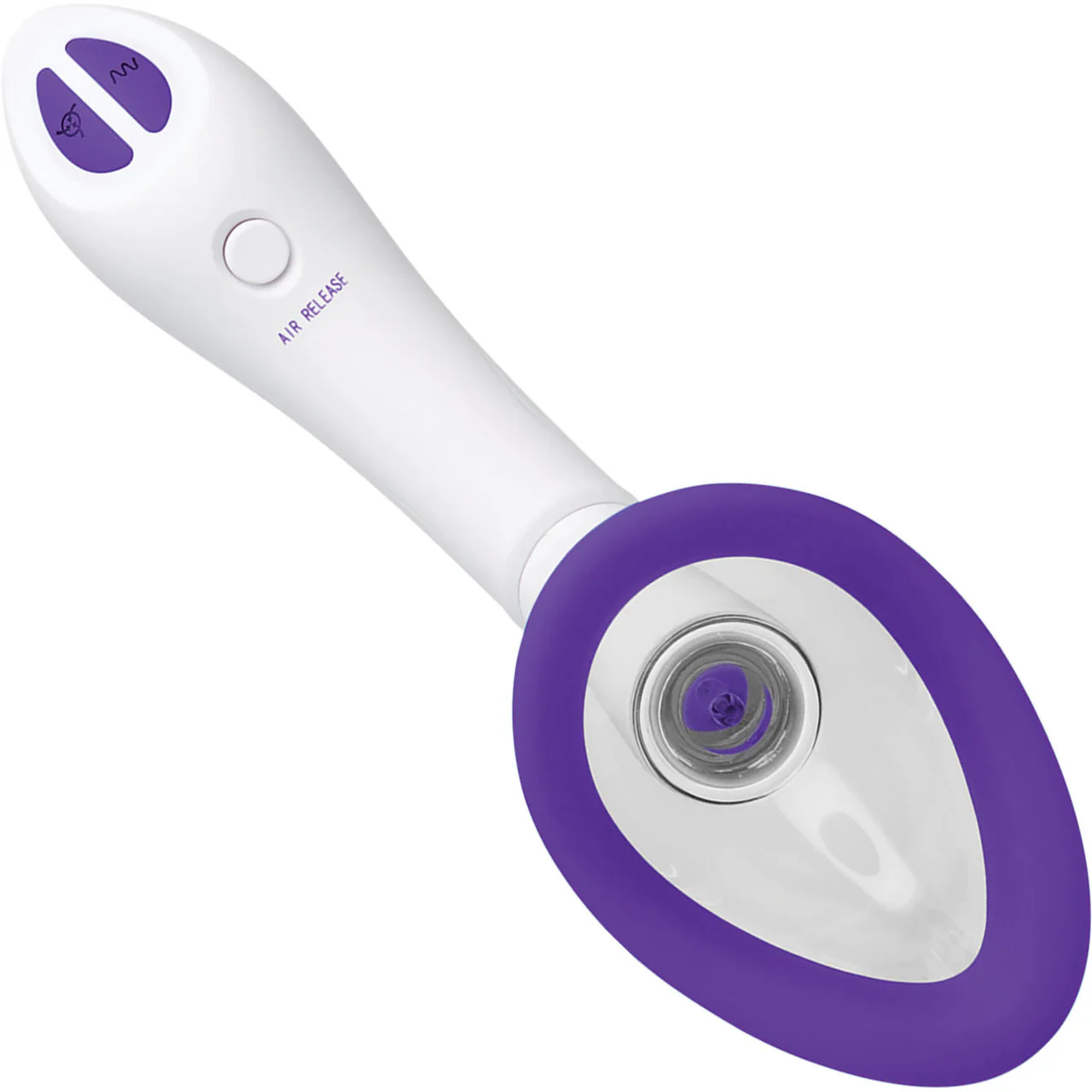 Bloom Automatic Vibrating Rechargeable Intimate Body Pump by Doc Johnson - Purple & White - Image 2