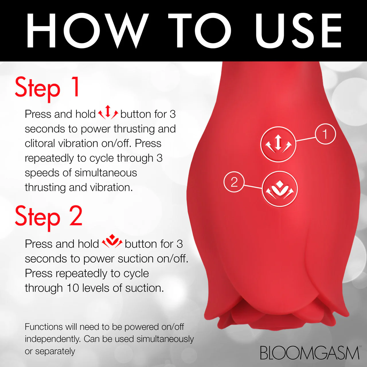 Bloomgasm Blooming Bunny Rechargeable Sucking & Thrusting Silicone Rabbit Vibrator - Image 14