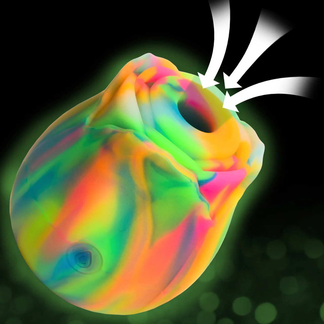 Bloomgasm Glow Rose Glow In The Dark Rechargeable Clitoral Pressure Wave Stimulator - Rainbow - Image 8
