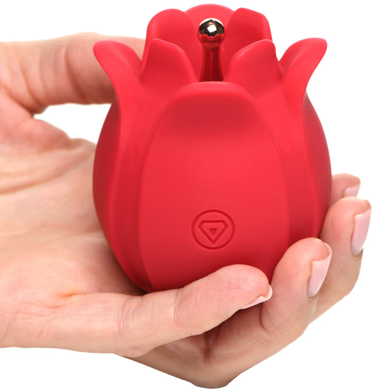 Bloomgasm Orchids Wild Vibrating Pinpoint Rose Tickler Rechargeable Silicone Clitoral Stimulator - Red - Image 4