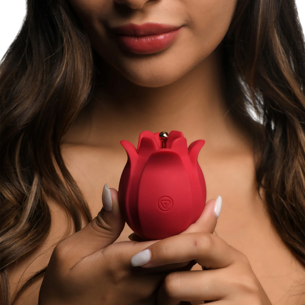 Bloomgasm Orchids Wild Vibrating Pinpoint Rose Tickler Rechargeable Silicone Clitoral Stimulator - Red - Image 9
