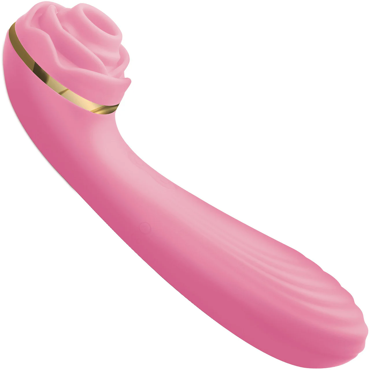 Bloomgasm Passion Petals 10X Air-Stim Silicone Rose Clitoral Stimulator With Insertable Vibrator - Pink - Image 2