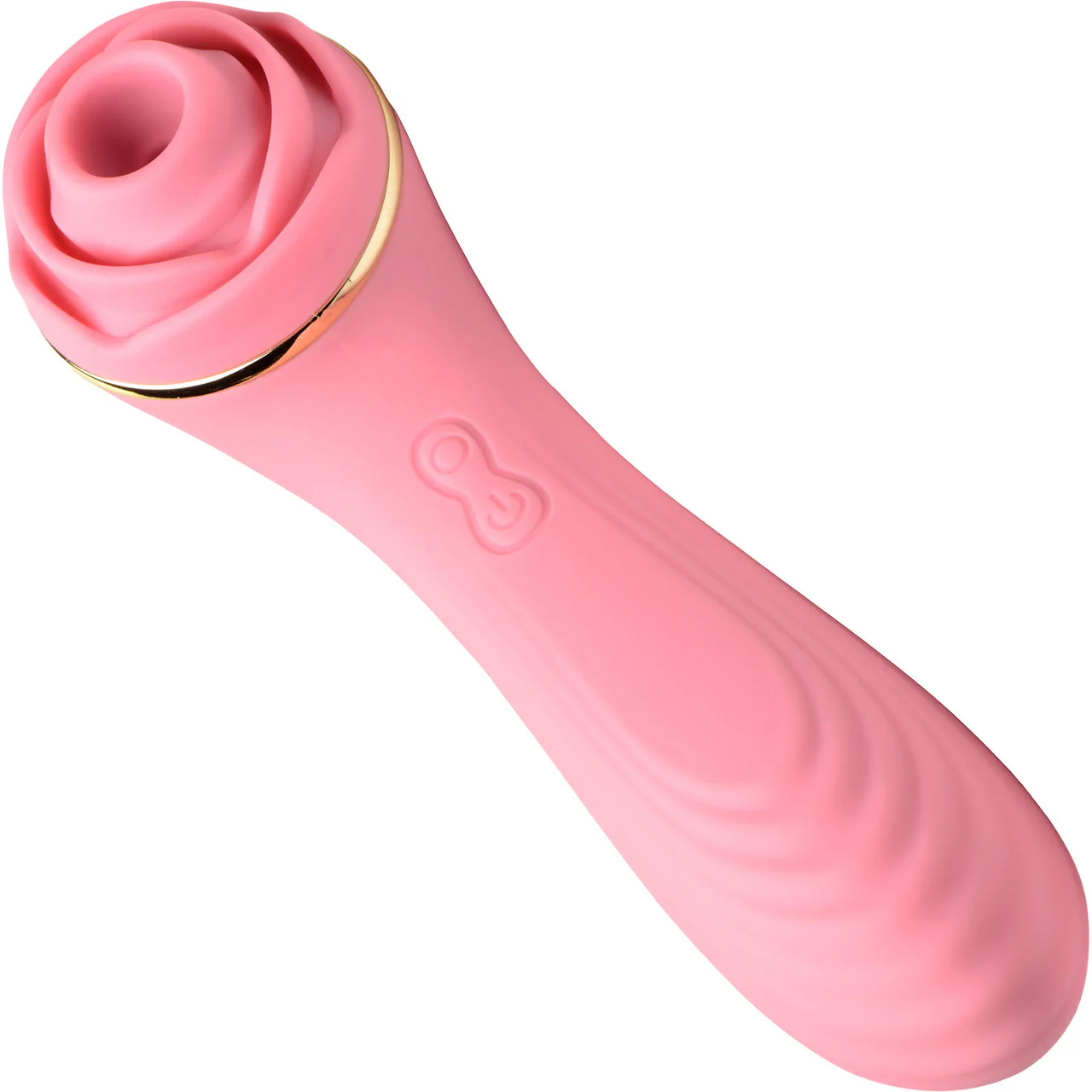 Bloomgasm Passion Petals 10X Air-Stim Silicone Rose Clitoral Stimulator With Insertable Vibrator - Pink - Image 4