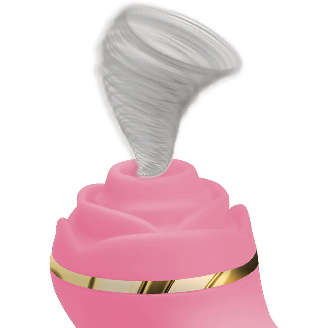 Bloomgasm Passion Petals 10X Air-Stim Silicone Rose Clitoral Stimulator With Insertable Vibrator - Pink - Image 9