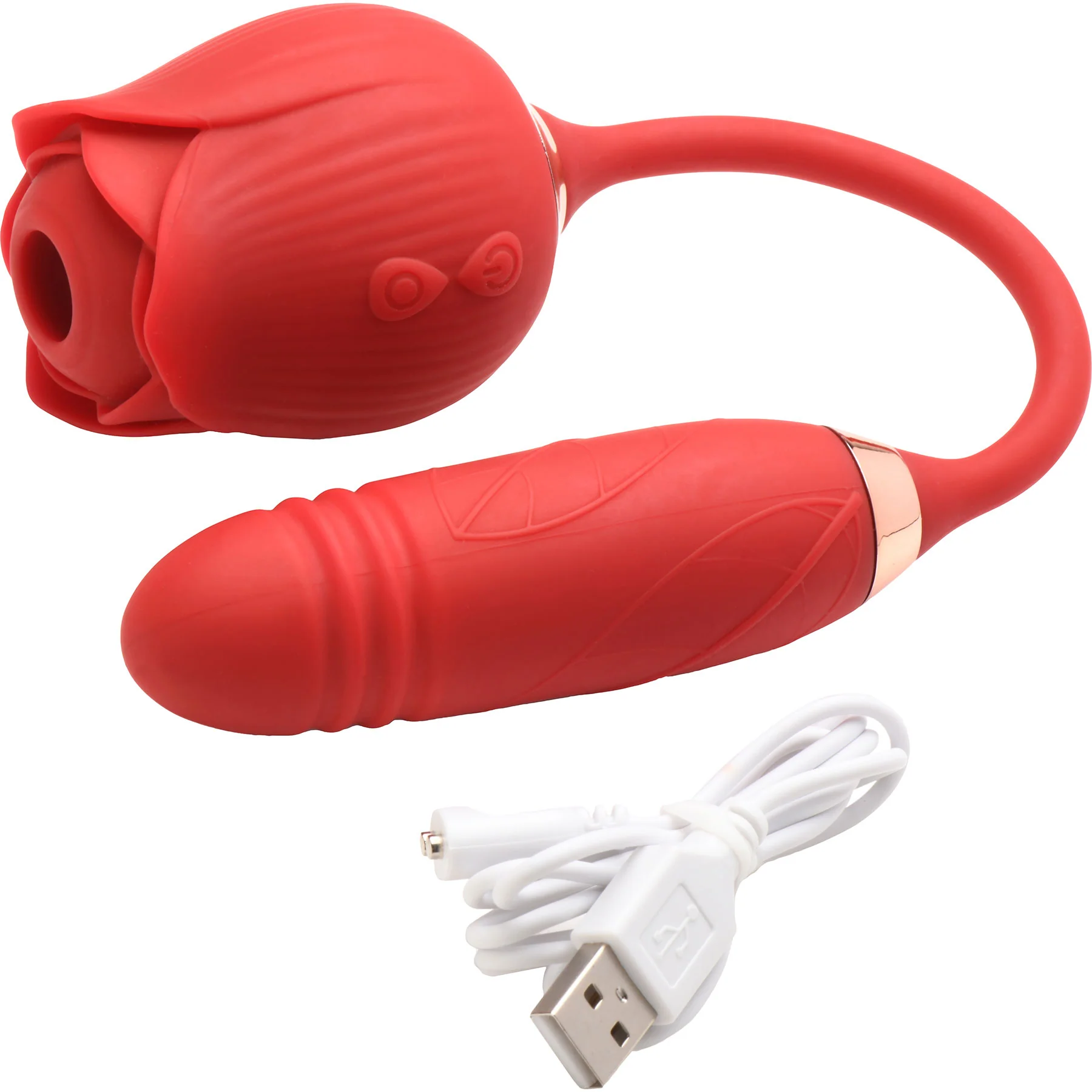 Bloomgasm Romping Rose 10X Silicone Suction Rose & Thrusting Vibrator - Image 16