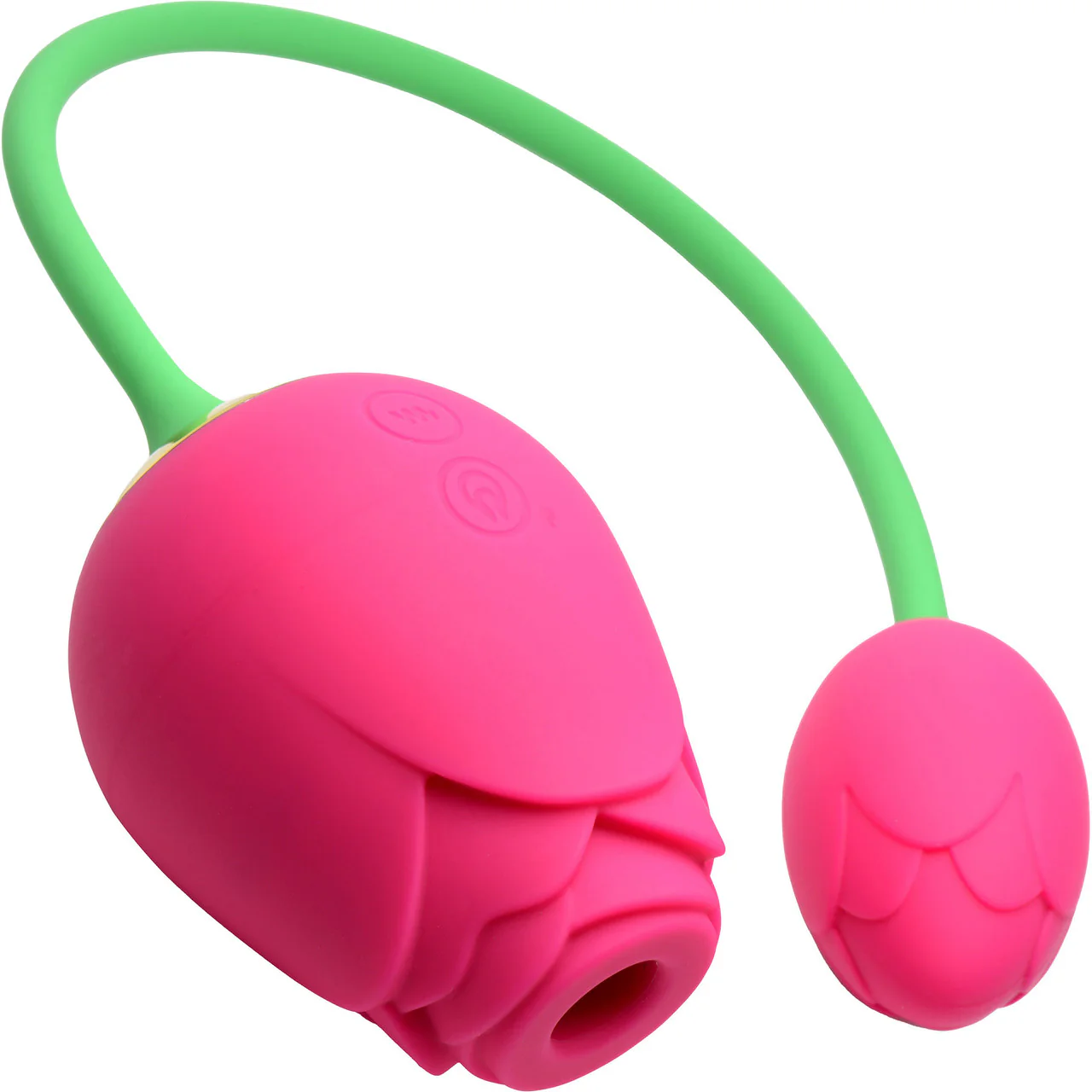 Bloomgasm Rose Duet 15X Silicone Rechargeable Clitoral Pressure Wave Stimulator With Vibration - Image 4