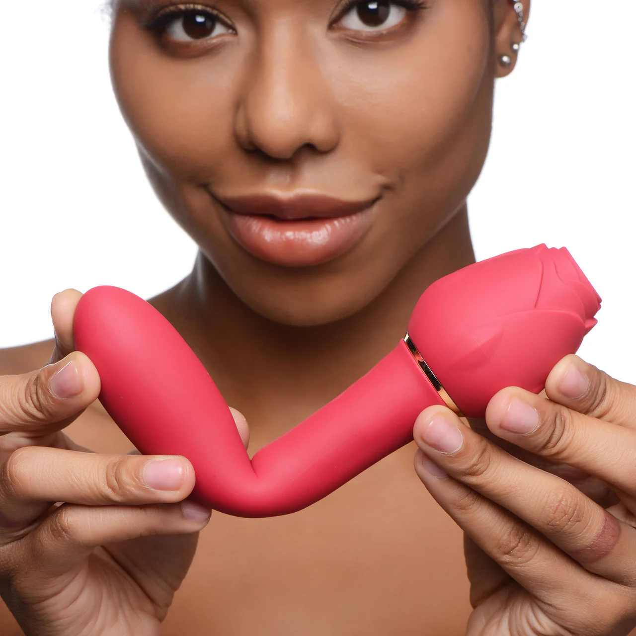 Bloomgasm Suction Rose Silicone Rechargeable Clitoral Pressure Wave Stimulator With Vibration - Image 13