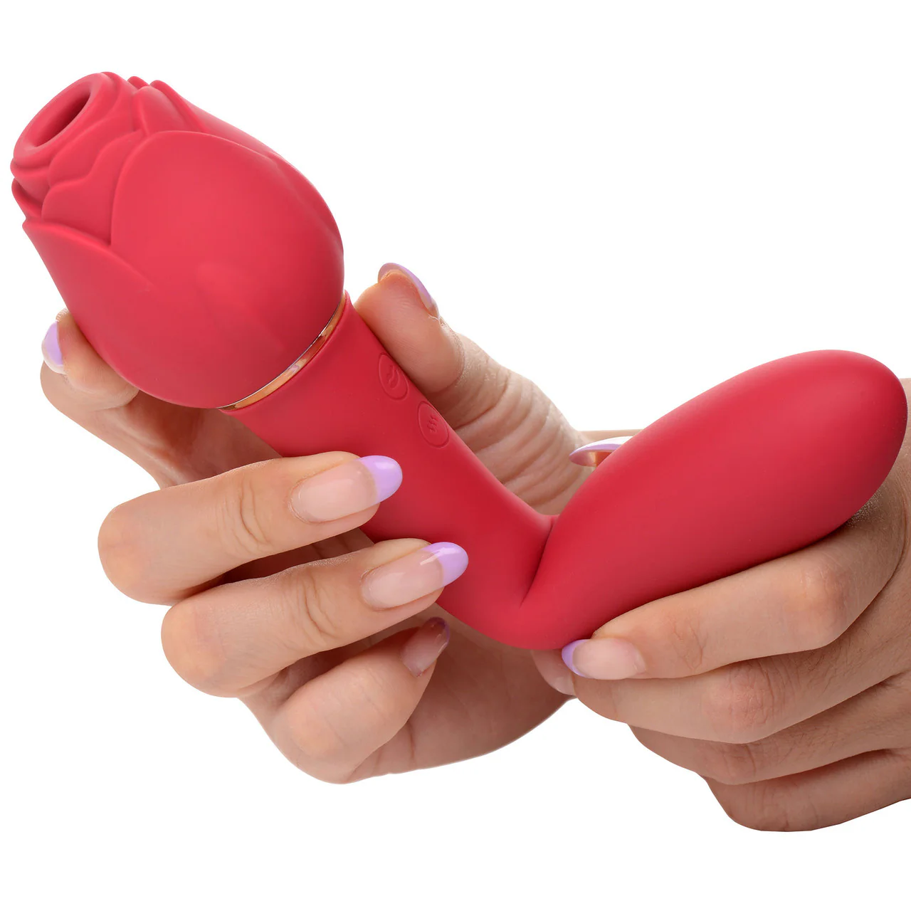 Bloomgasm Suction Rose Silicone Rechargeable Clitoral Pressure Wave Stimulator With Vibration - Image 2