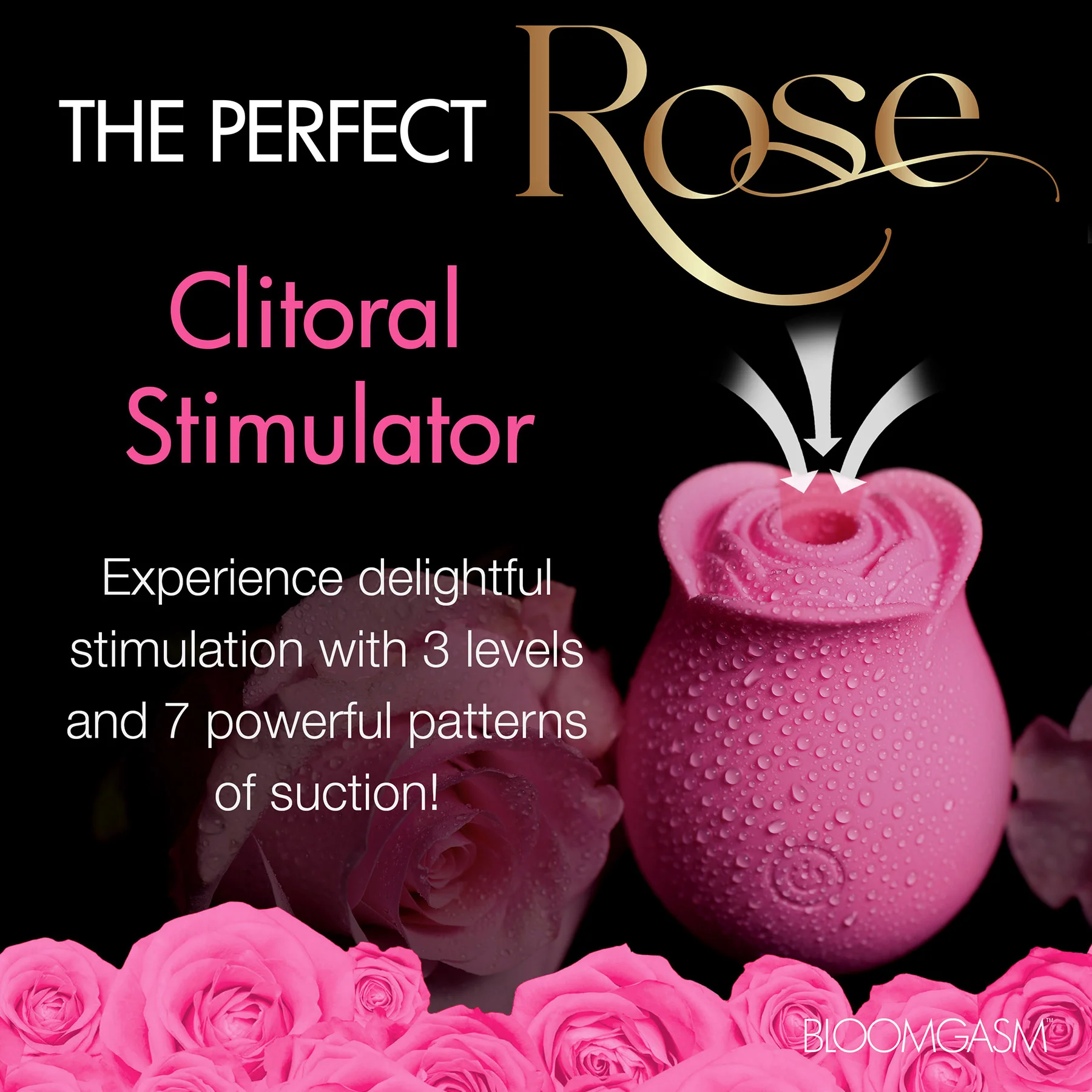 Bloomgasm The Perfect Rose Silicone Pressure Wave Clitoral Stimulator - Image 2