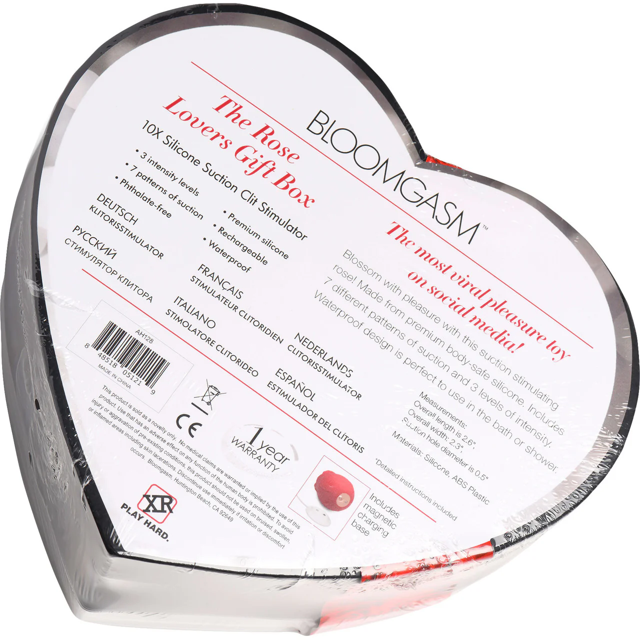 Bloomgasm The Rose Pressure Wave Stimulator Lover's Gift Box - Red - Image 9