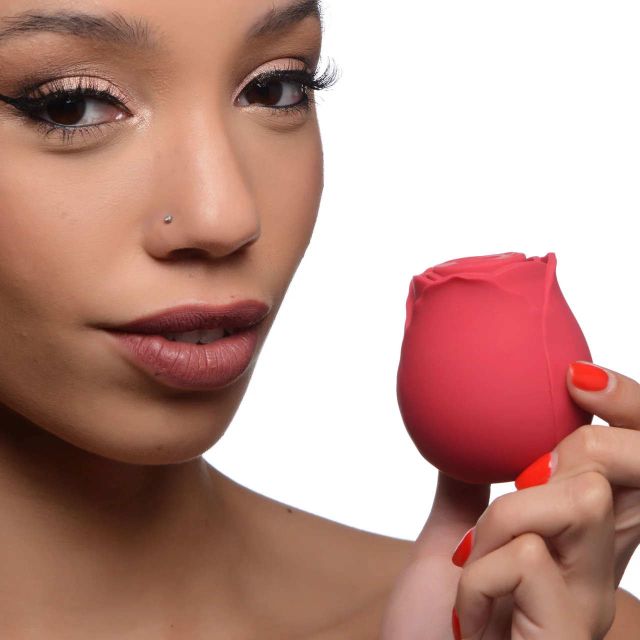 Bloomgasm Wild Rose Rechargeable Clitoral Pressure Wave Stimulator - Red - Image 6