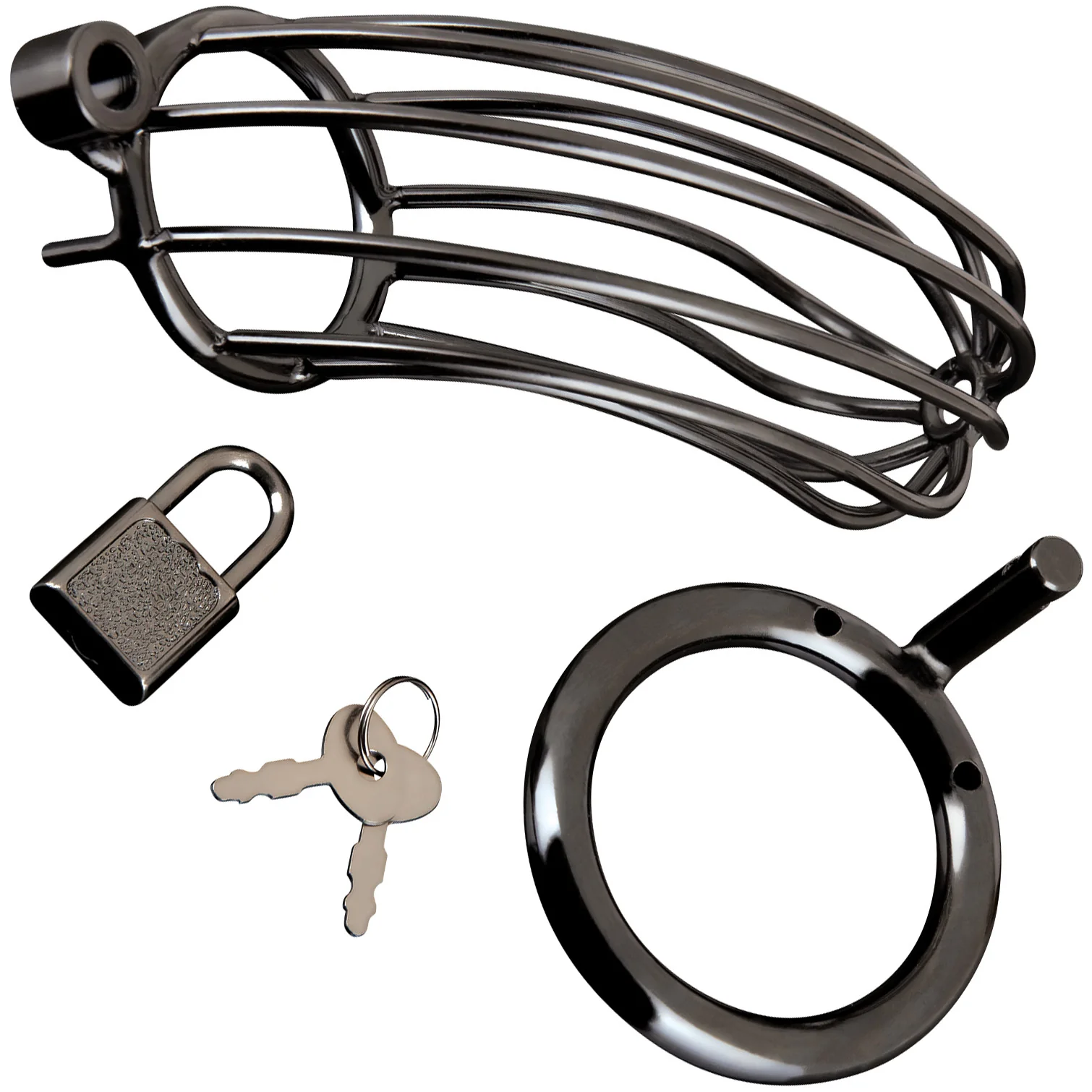 Blueline Prisoner Cock Cage With Padlock - Image 2