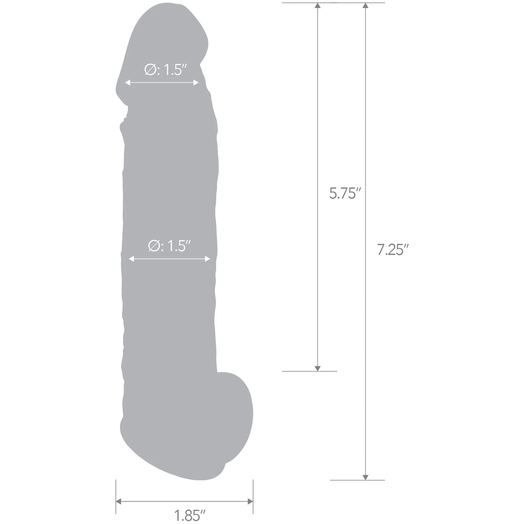 Blueline Super Real Silicone Blush Tip Penis Extension With Ball Stretcher Loop - Image 4