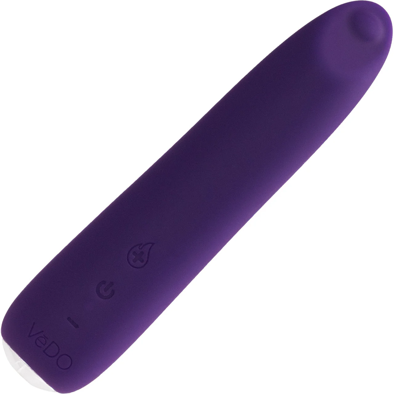 Boom Rechargeable Waterproof Silicone Warming Mini Vibrator By VeDO - Deep Purple - Image 3