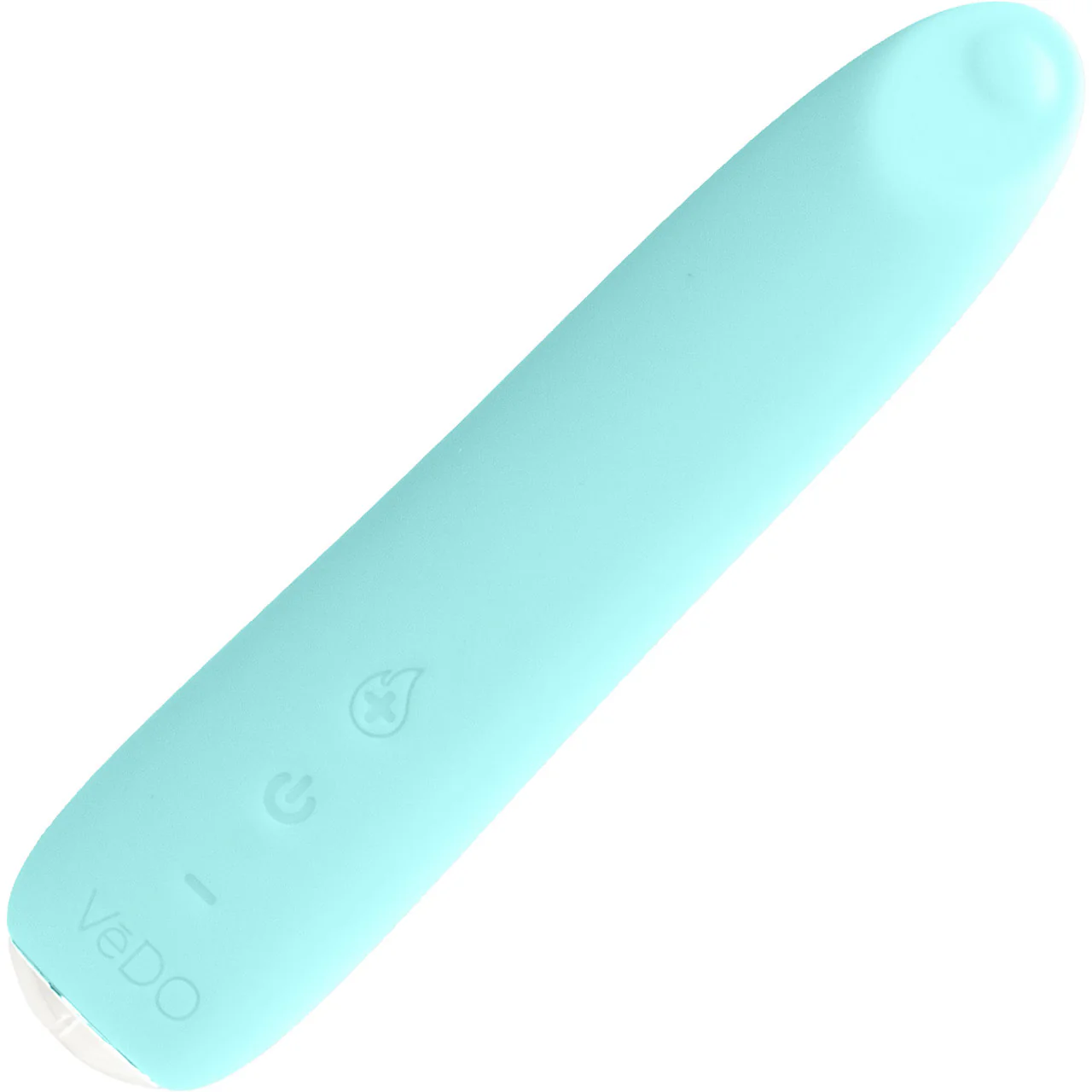 Boom Rechargeable Waterproof Silicone Warming Mini Vibrator By VeDO - Tease Me Turquoise - Image 3