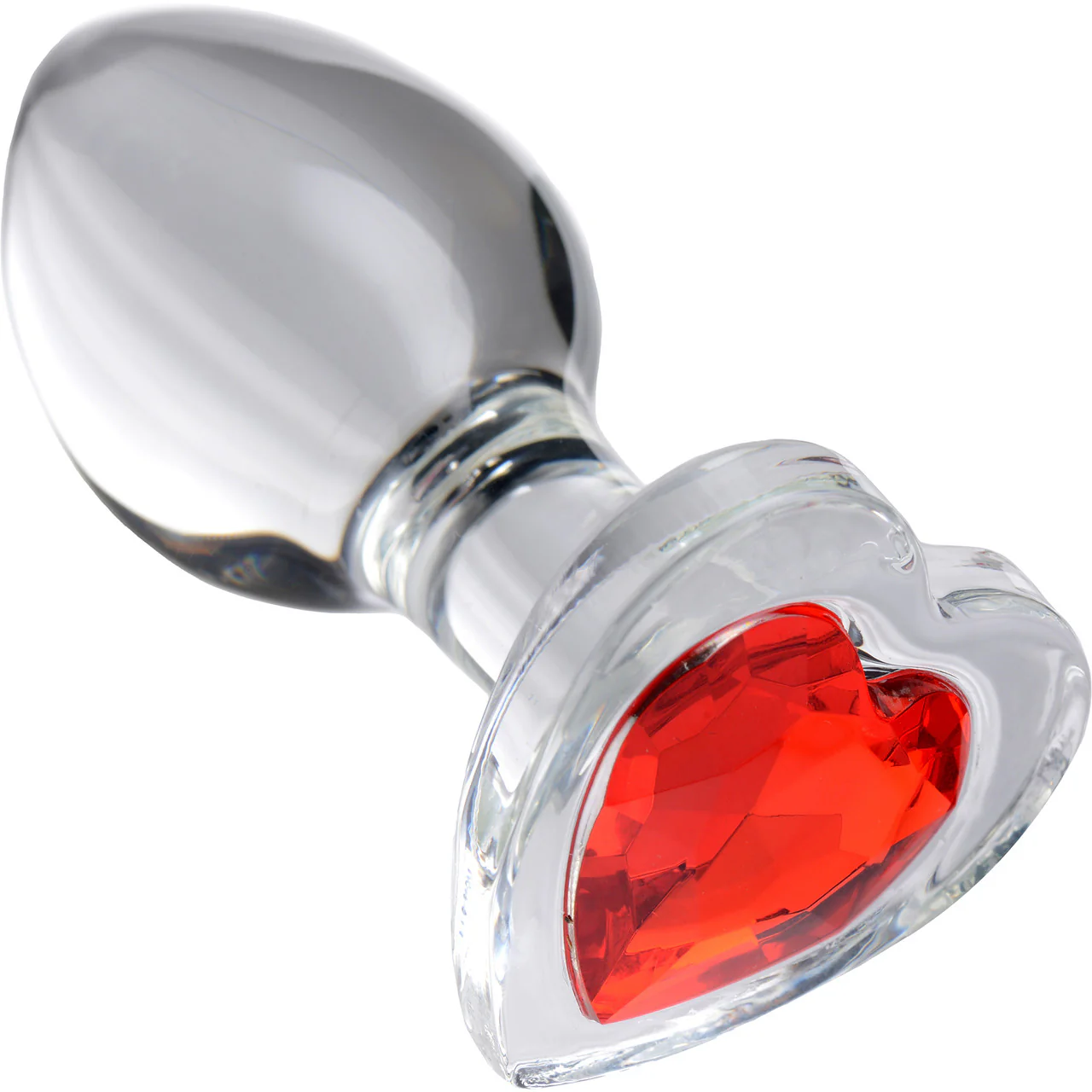 Booty Sparks Heart Gem Glass Anal Plug - Medium - Image 2