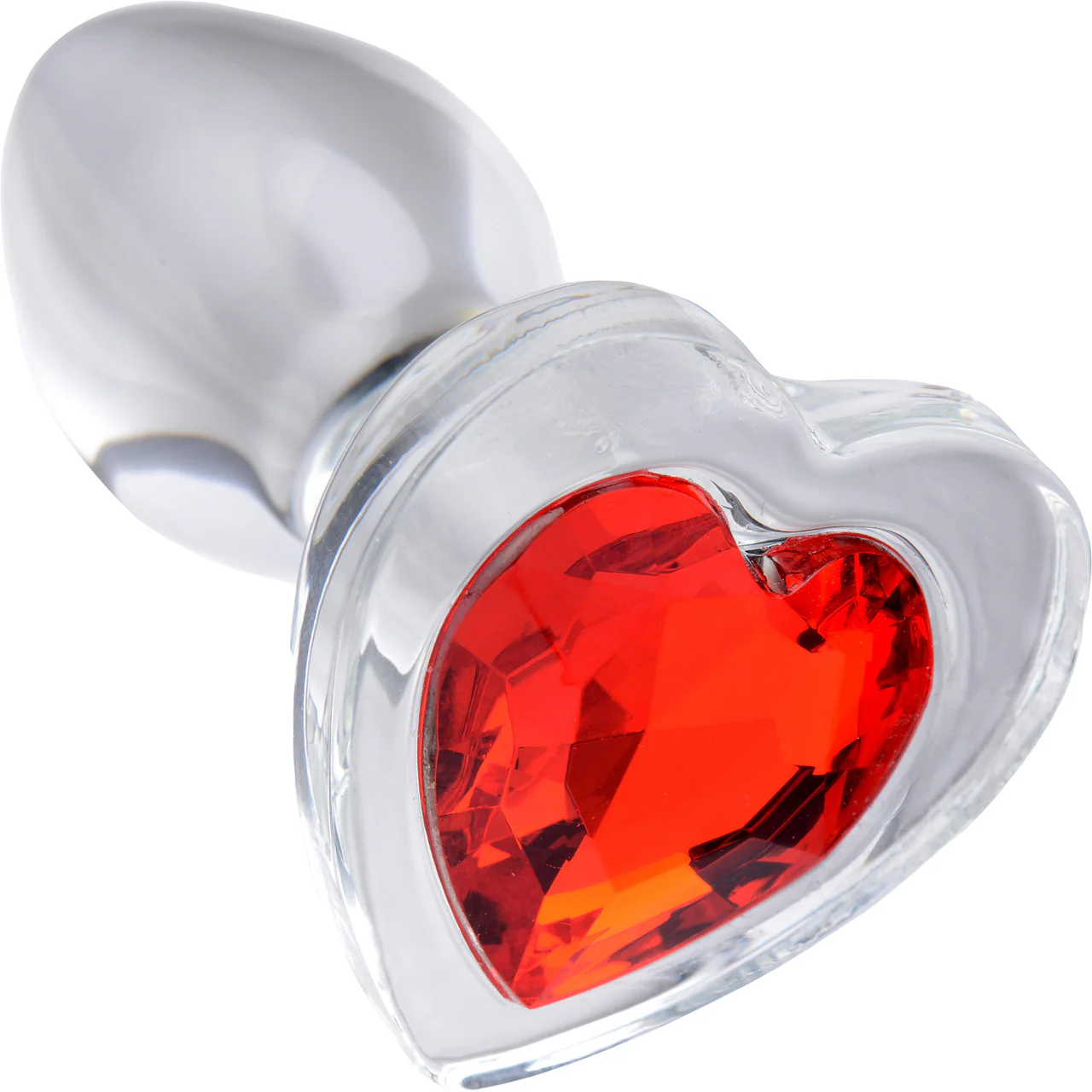 Booty Sparks Heart Gem Glass Anal Plug - Small - Image 2