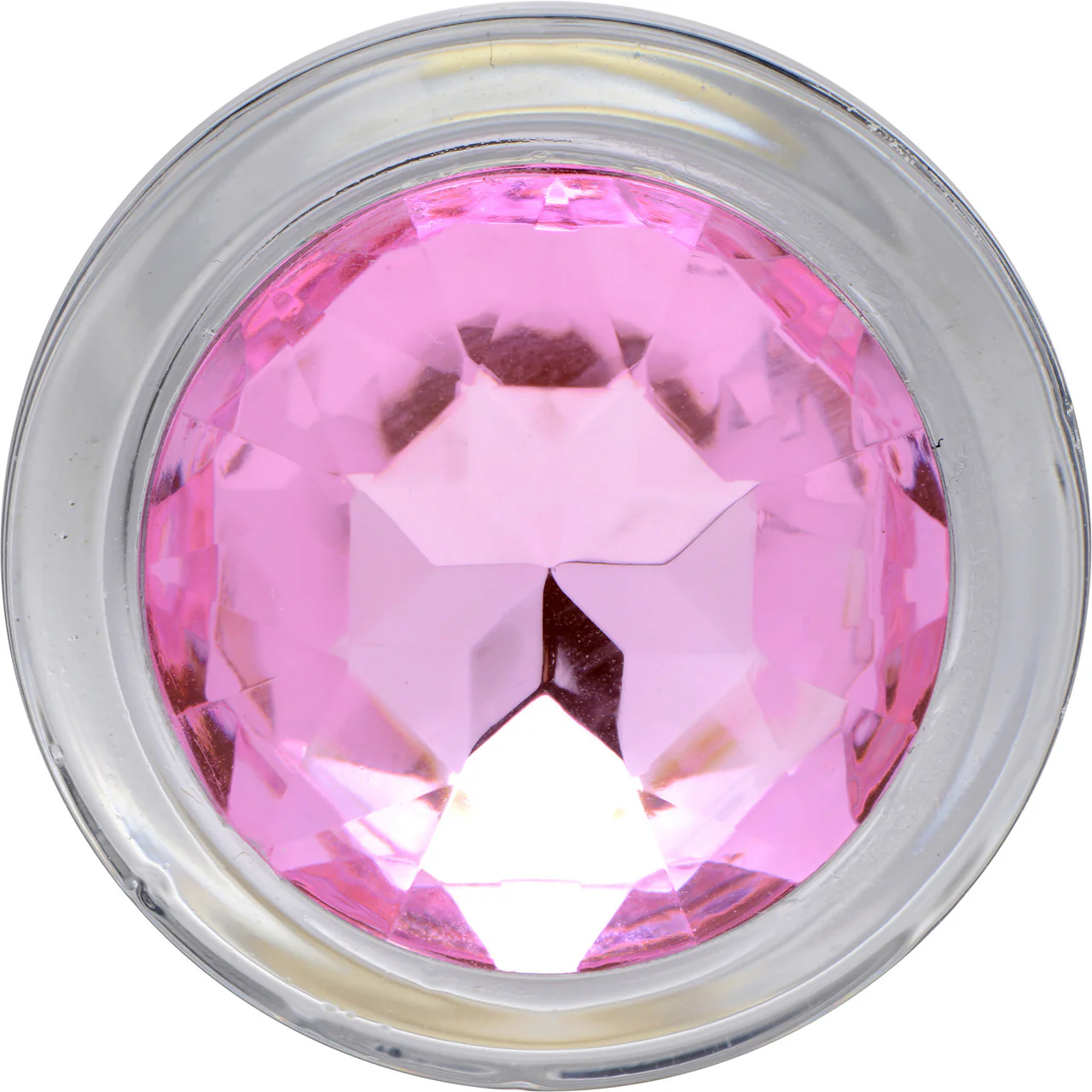 Booty Sparks Pink Gem Glass Anal Plug - Small - Image 6
