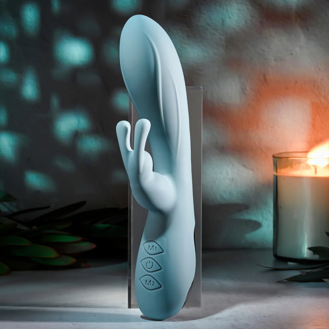 Boss Bunny Rechargeable Waterproof Silicone Rabbit Vibrator By Evolved Novelties - Blue - Image 12