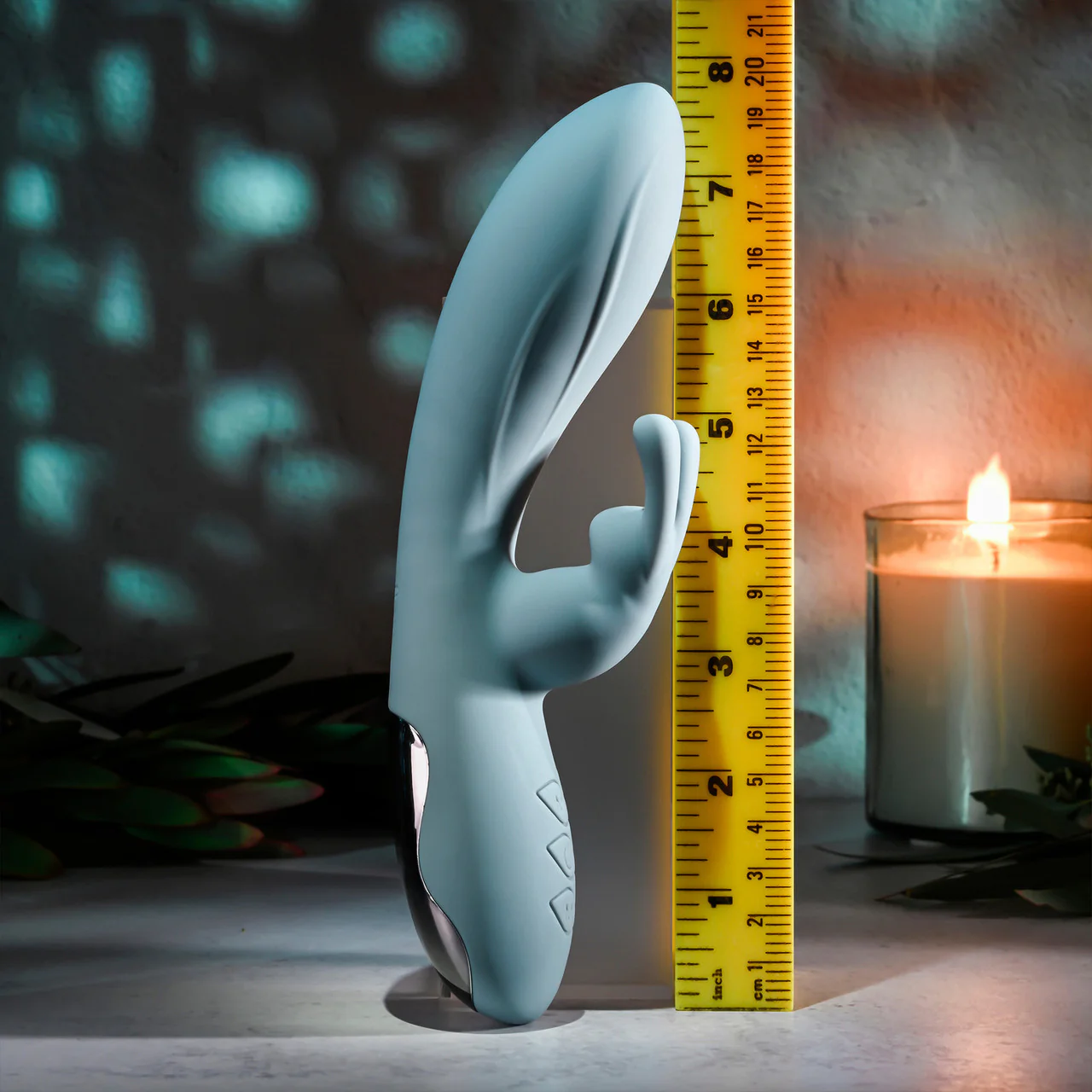 Boss Bunny Rechargeable Waterproof Silicone Rabbit Vibrator By Evolved Novelties - Blue - Image 13